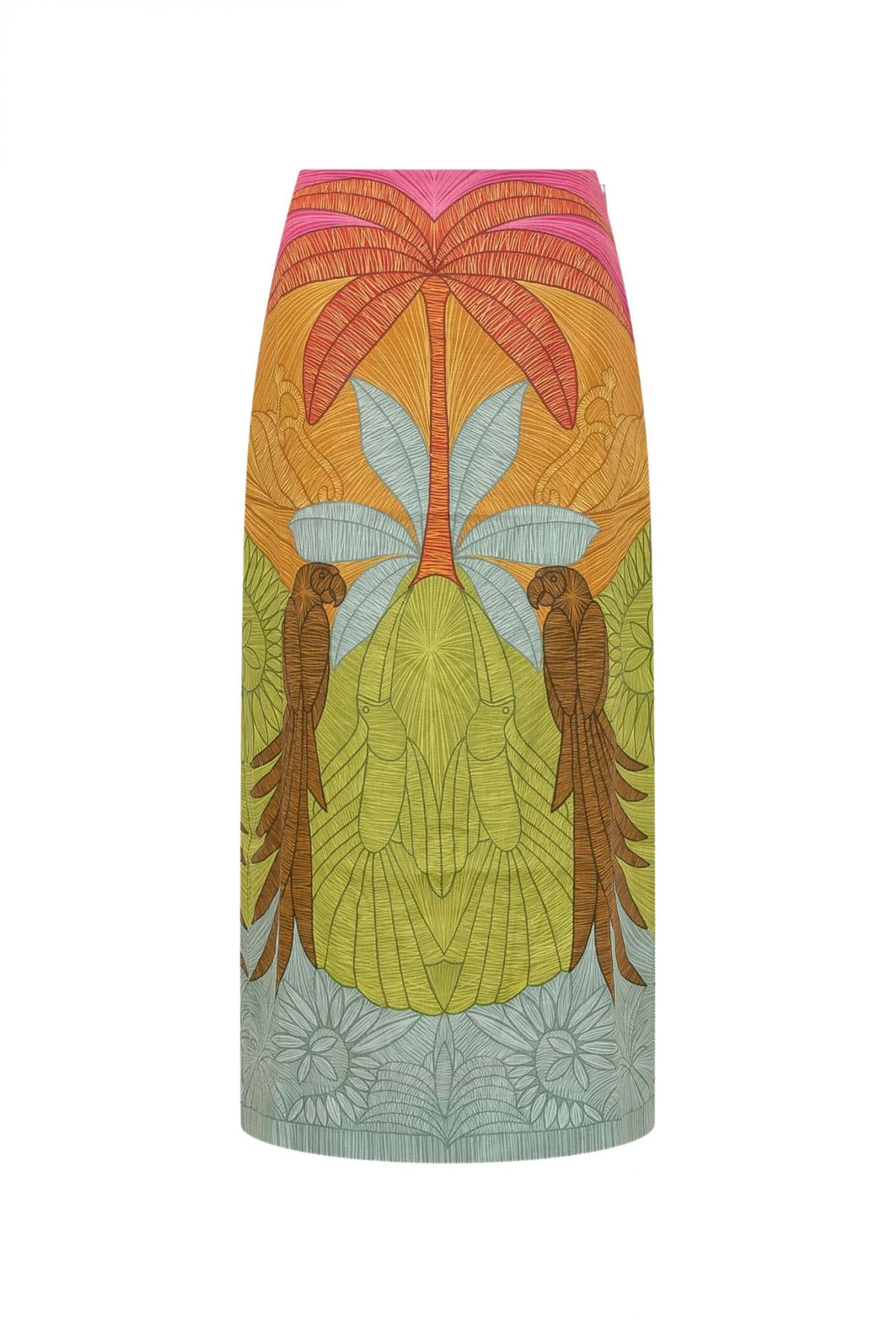 FARM RIO ΦΟΥΣΤΑ MIDI USIACURI MULTICOLOR ΑΝΟΙΓΜΑ ΠΙΣΩ ΠΟΛΥΧΡΩΜΟ