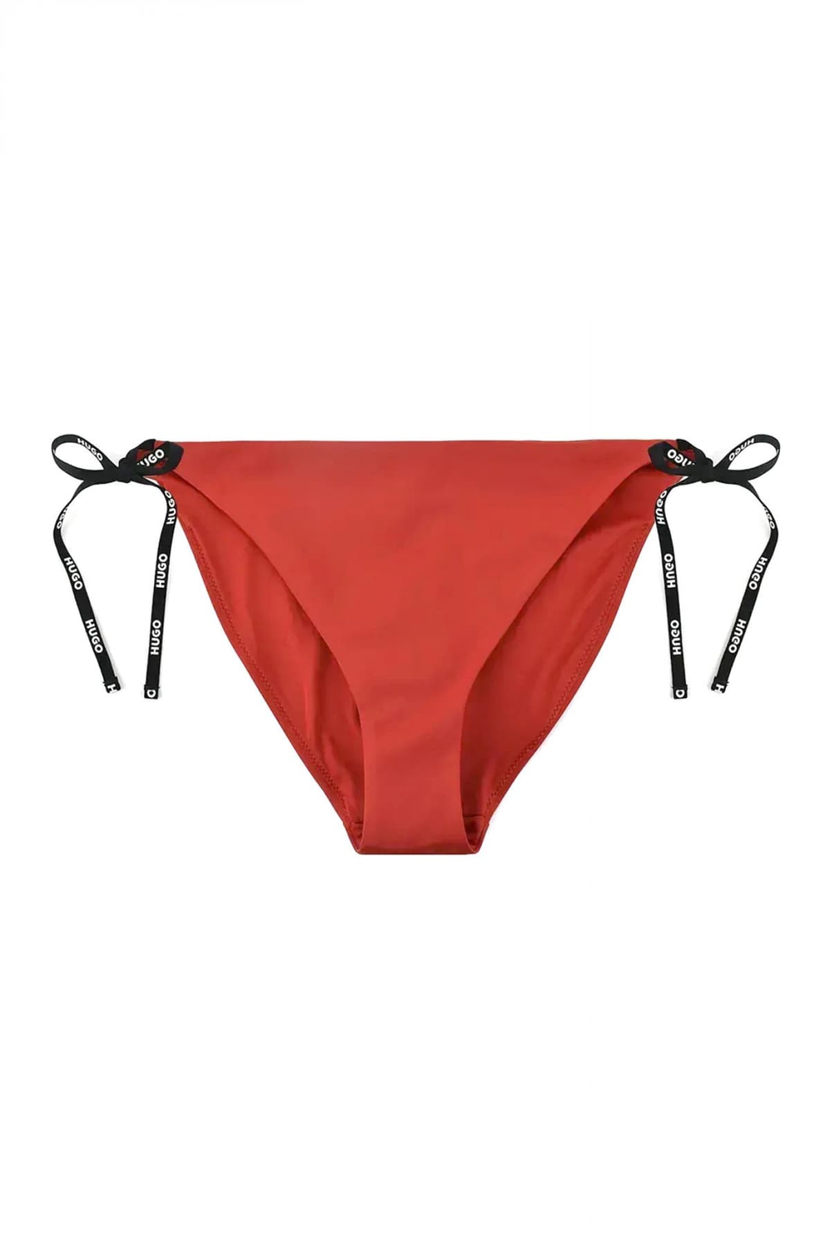 HUGO ΜΑΓΙΩ BIKINI BOTTOM PURE SIDE TIE LOGO ΜΑΥΡΟ-ΛΕΥΚΟ