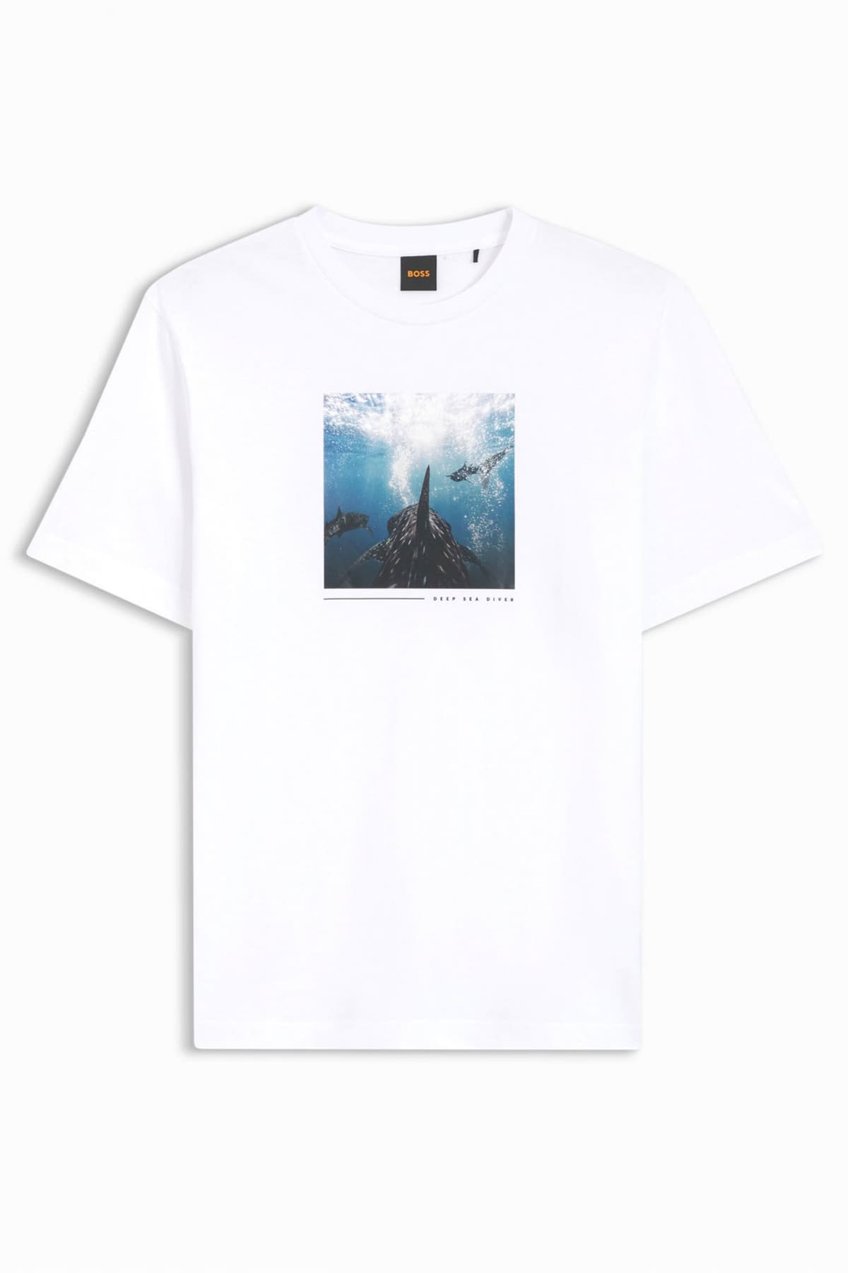 BOSS CASUAL T-SHIRT TE-CREATURE ΥΠΟΛΕΥΚΟ