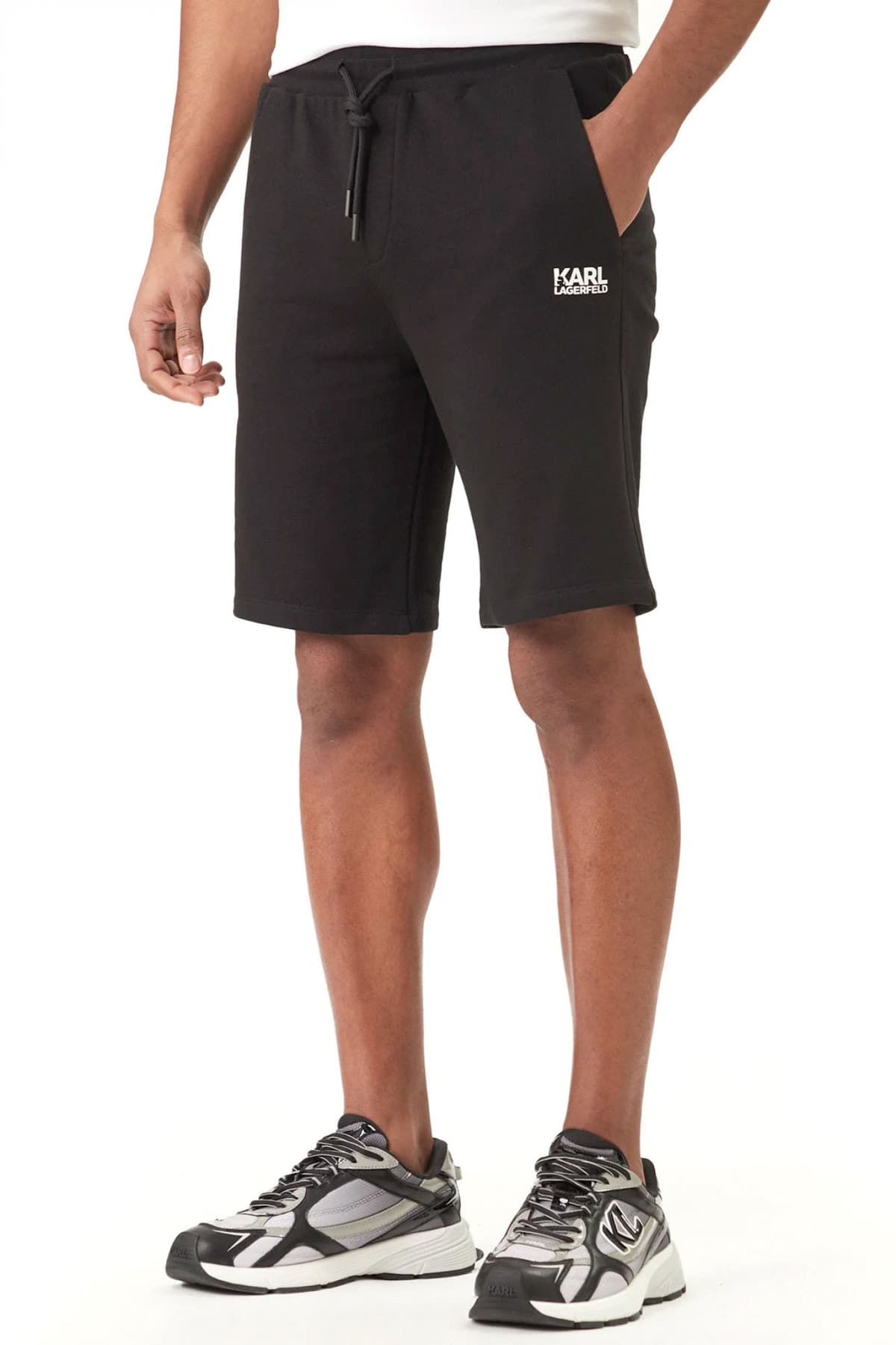 KARL LAGERFELD ΒΕΡΜΟΥΔΑ ΦΟΥΤΕΡ LOGO ΜΑΥΡΟ