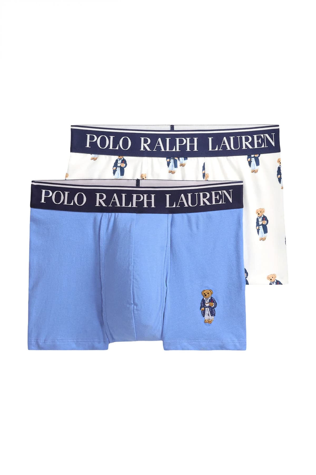 RALPH LAUREN UNDERWEAR ΕΣΩΡΟΥΧO ΣΕΤ 2P TRUNK LOGO BEAR ΣΙΕΛ-ΛΕΥΚΟ