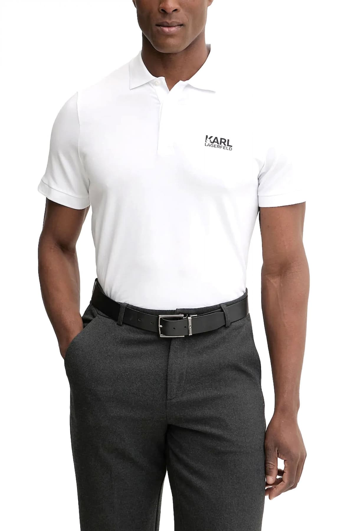 Men's Polo Shirts Karl Lagerfeld White