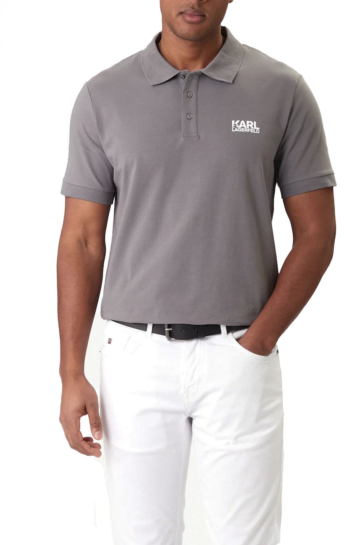 Men's Polo Shirts Karl Lagerfeld Gray