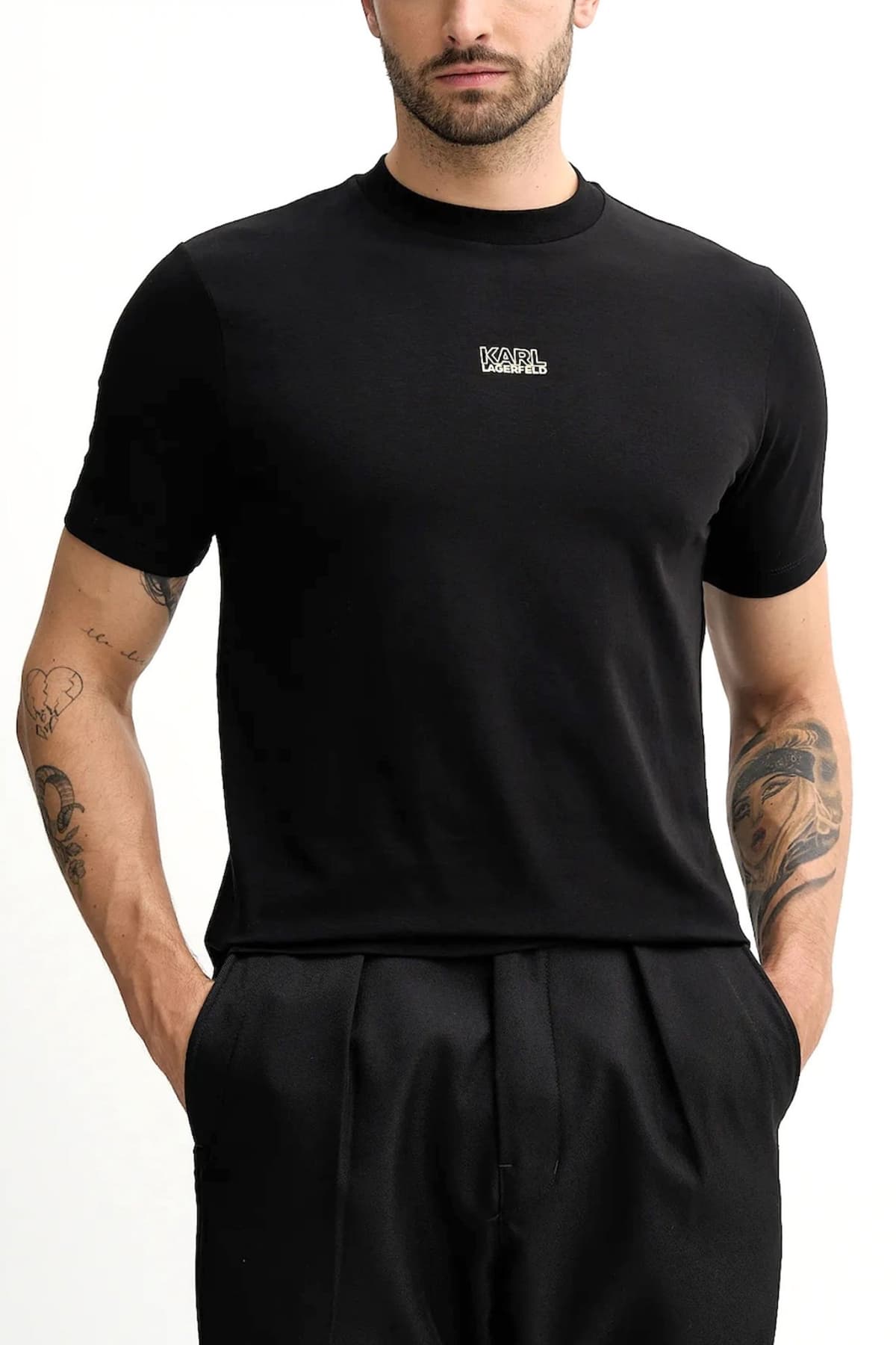 Ανδρικό T-shirt Μαύρο Karl Lagerfeld 755034 562235-990