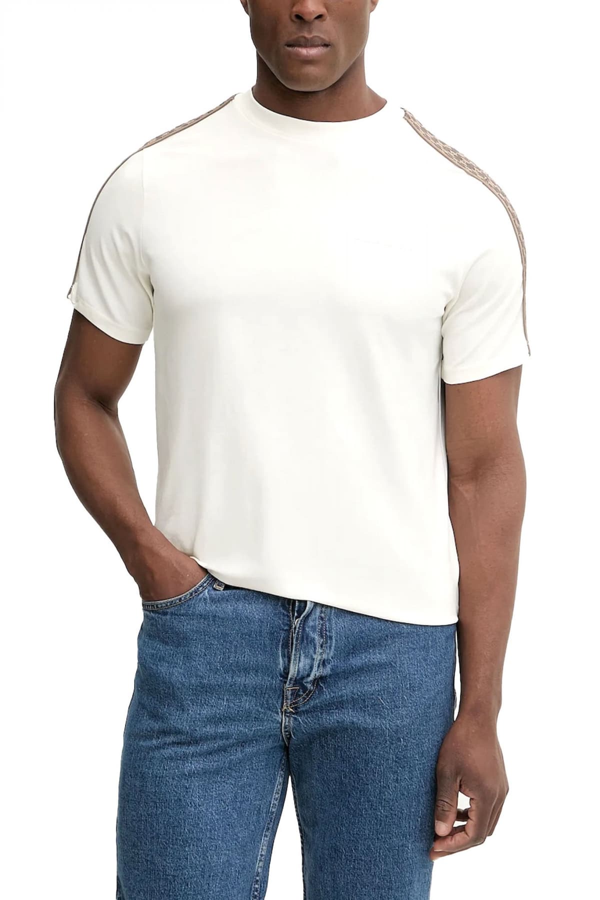 KARL LAGERFELD T-SHIRT CREW NECK LOGO ΜΑΥΡΟ