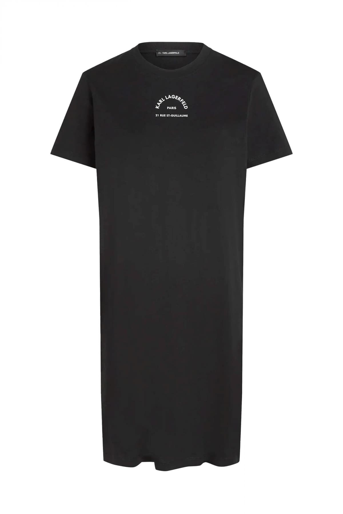 KARL LAGERFELD ΦΟΡΕΜΑ MIDI RSG T-SHIRT LOGO ΜΑΥΡΟ