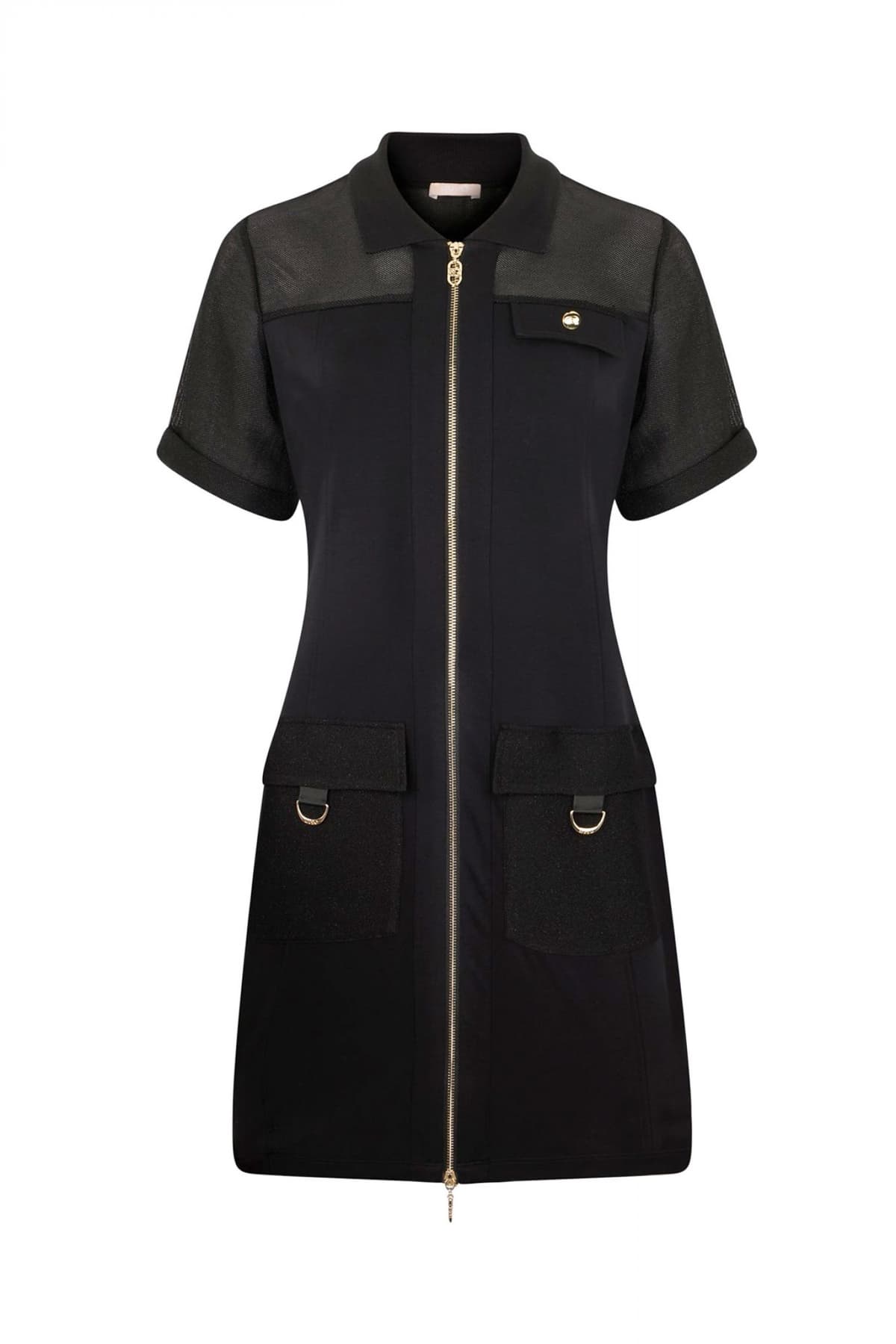 LIU-JO ΦΟΡΕΜΑ MINI FULLZIP ΤΣΕΠΕΣ ΜΑΥΡΟ