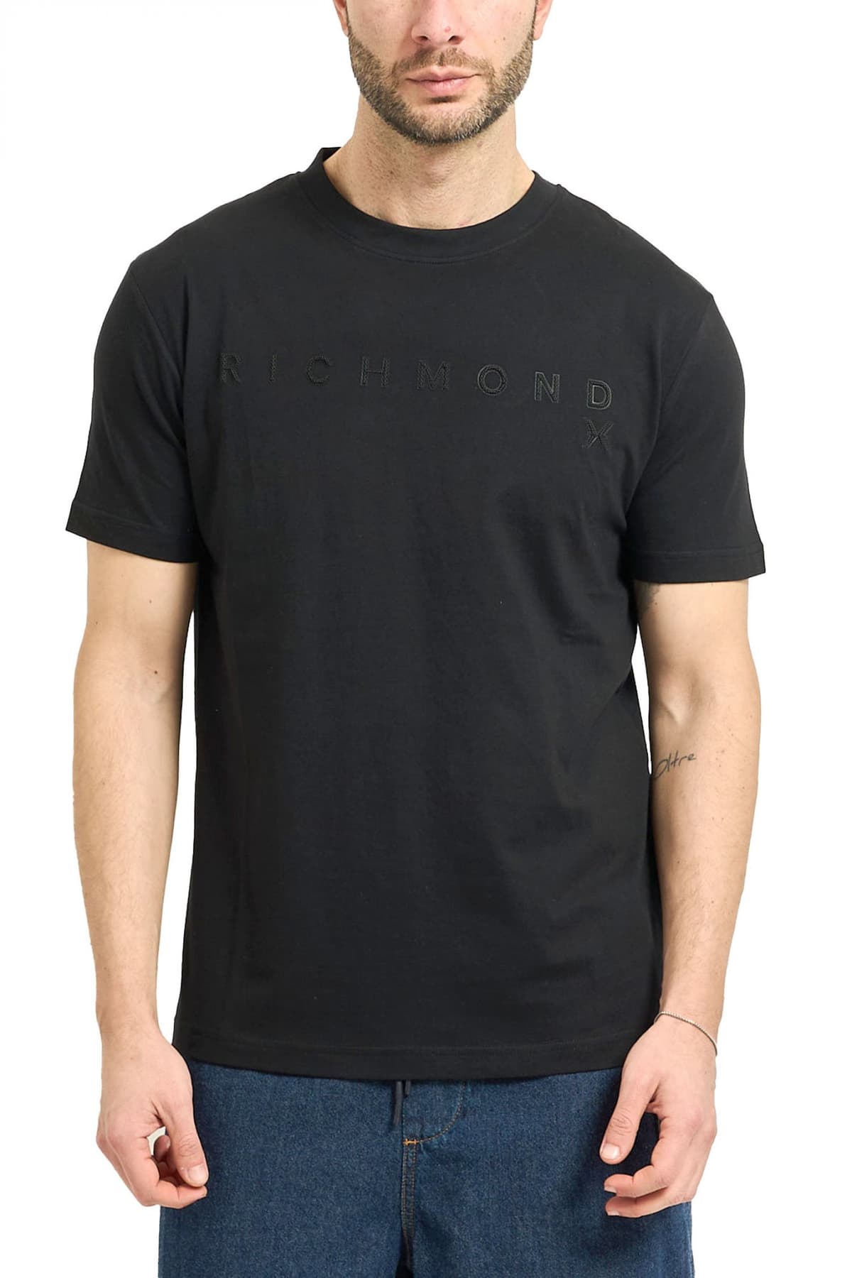 RICHMOND X T-SHIRT SILKOM REGULAR FIT LOGO ΛΕΥΚΟ