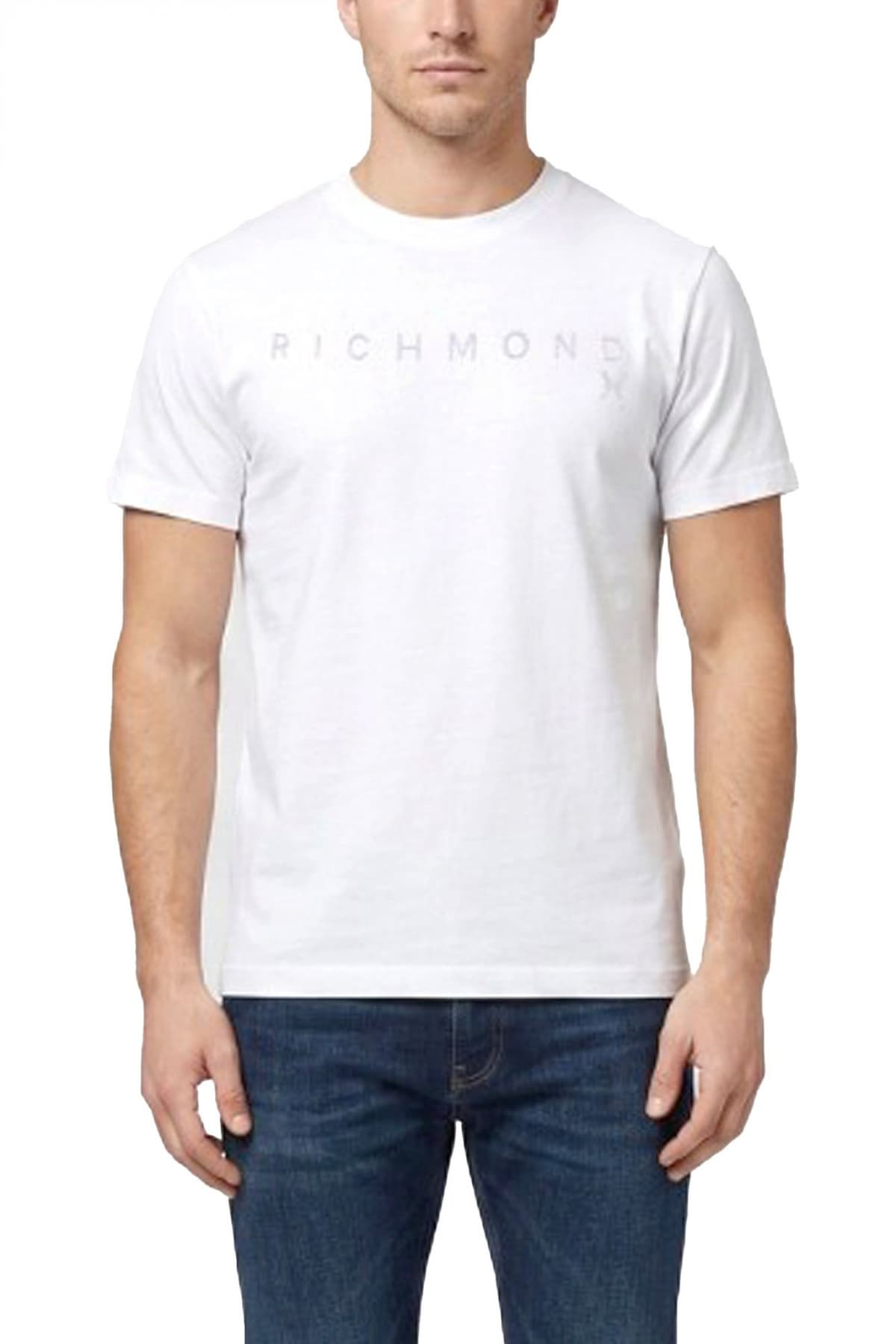 RICHMOND X T-SHIRT SILKOM REGULAR FIT LOGO ΛΕΥΚΟ