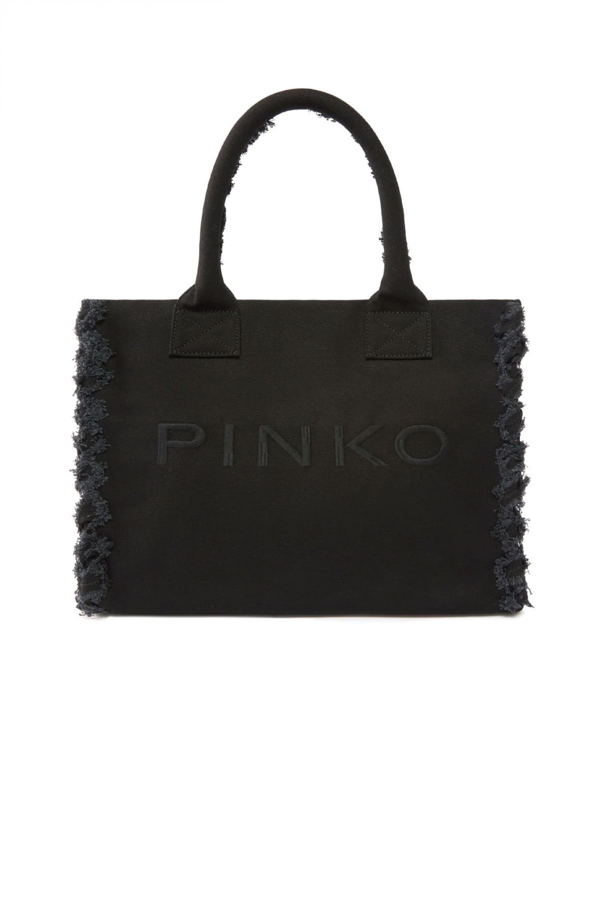 PINKO ΤΣΑΝΤΑ BEACH SHOPPER CANVAS ΜΑΥΡΗ