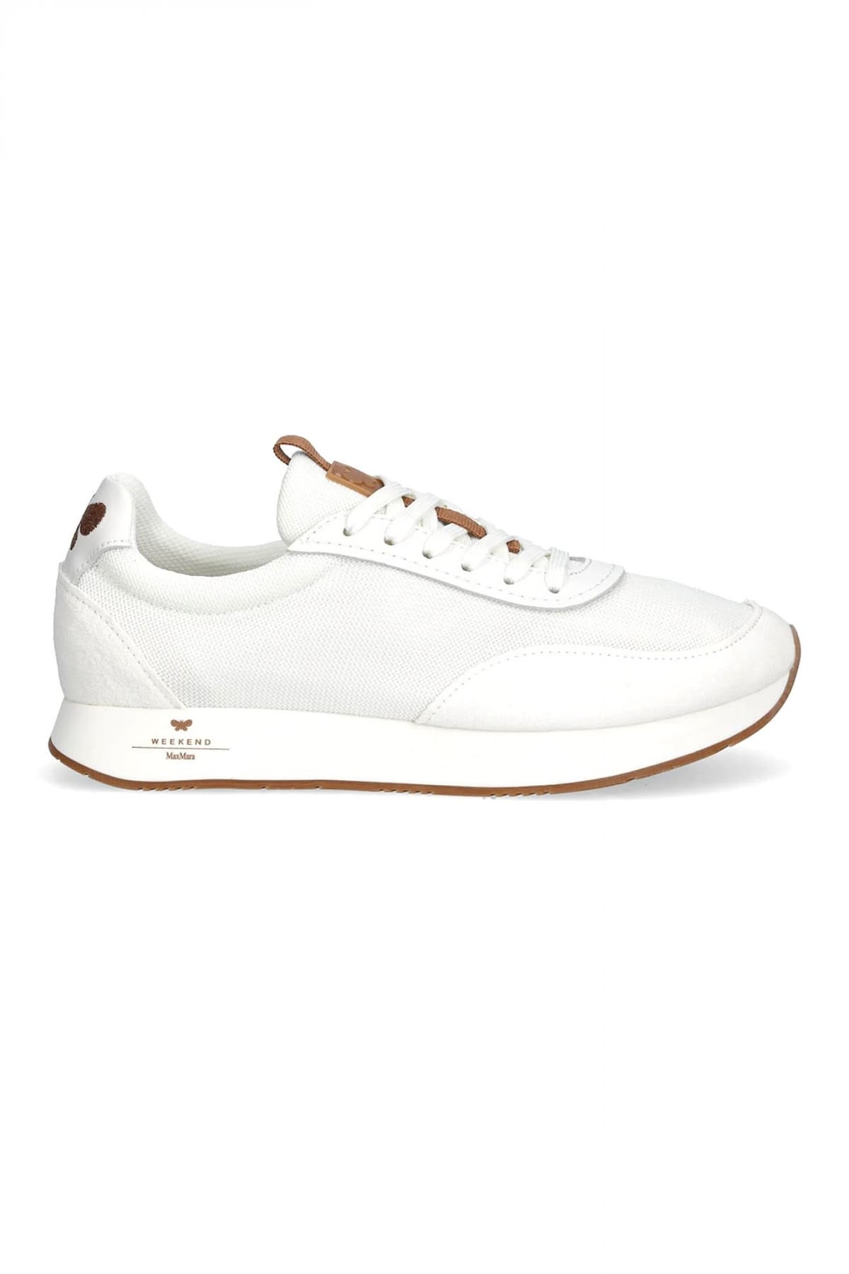 MAX MARA WEEKEND ΠΑΠΟΥΤΣΙΑ SNEAKERS WKARARO LOGO ΛΕΥΚΟ-ΤΑΜΠΑ