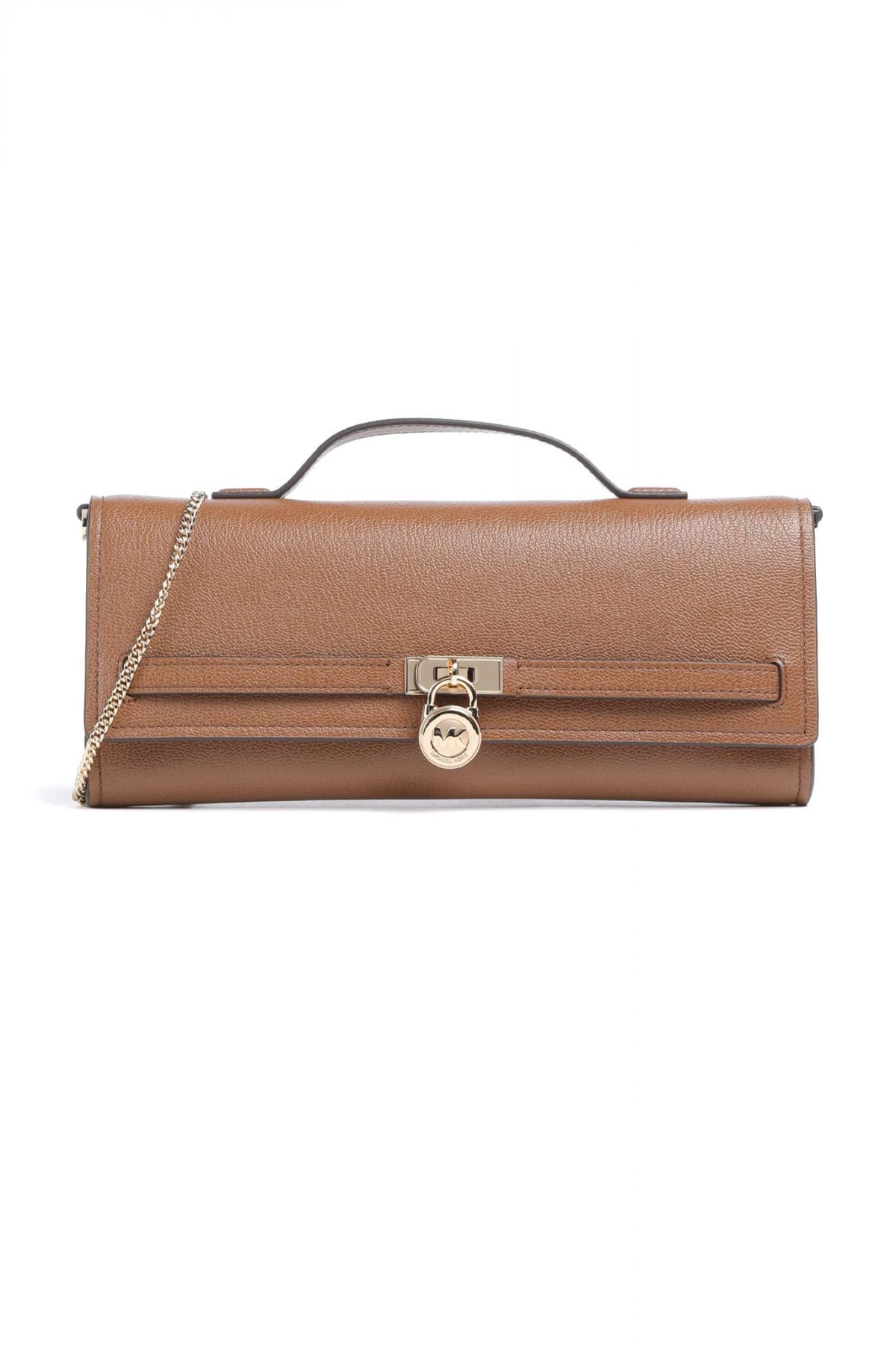 MICHAEL KORS ΤΣΑΝΤΑ CROSSBODY/ΩΜΟΥ ΗΑΜΙLTON MODERNE ΑΛΥΣΔΑ METAΛΛΙΚΟ LOGO ΤΑΜΠΑ