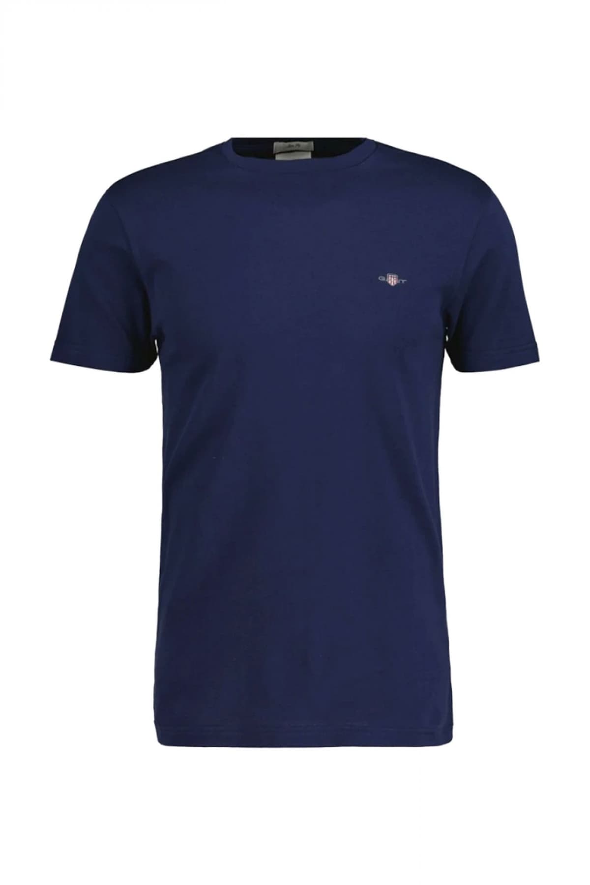 GANT T-SHIRT SLIM PIGUE SS ΜΠΛΕ