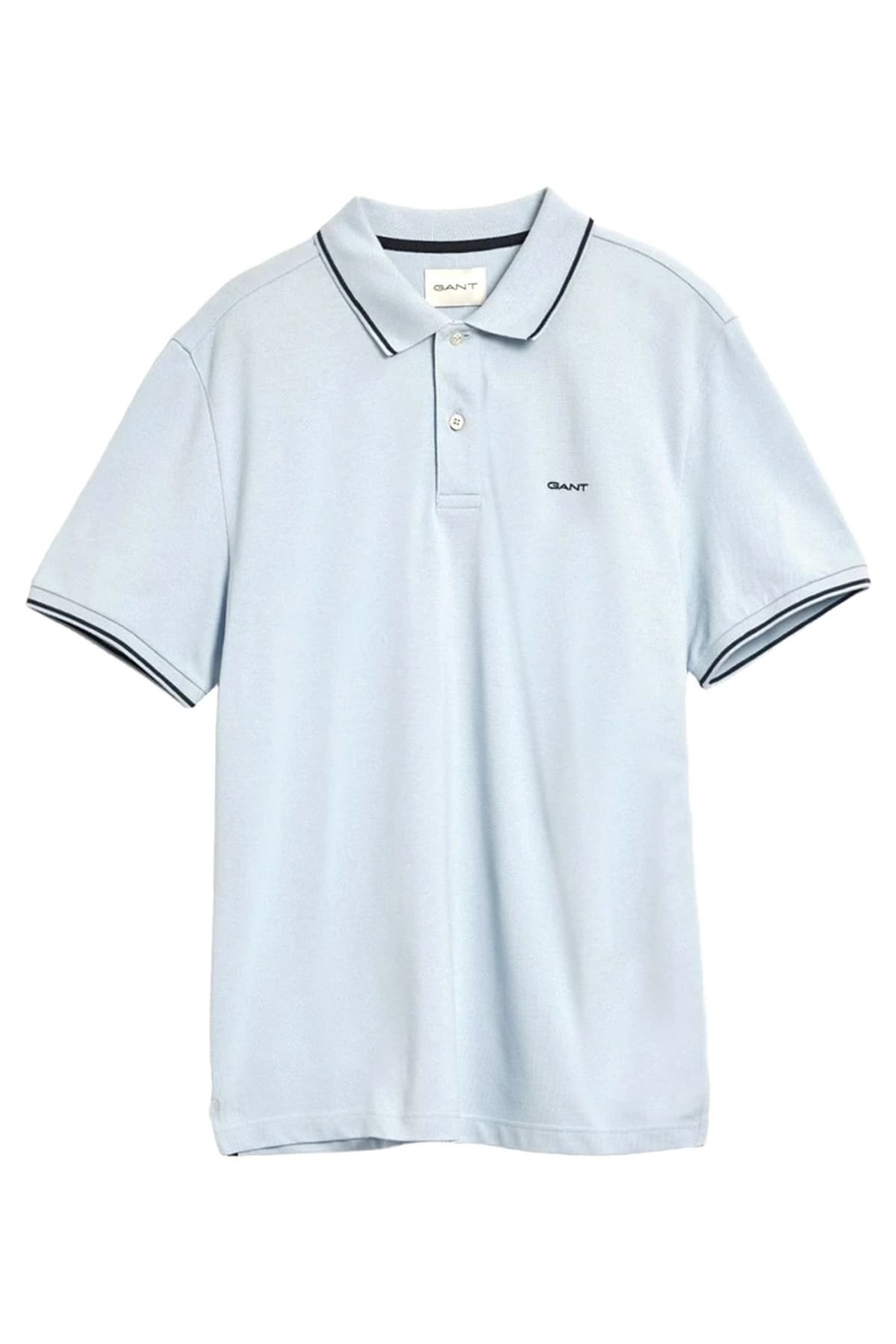 GANT POLO PIQUE TIPPING SS ΜΠΛΕ ΡΑΦ