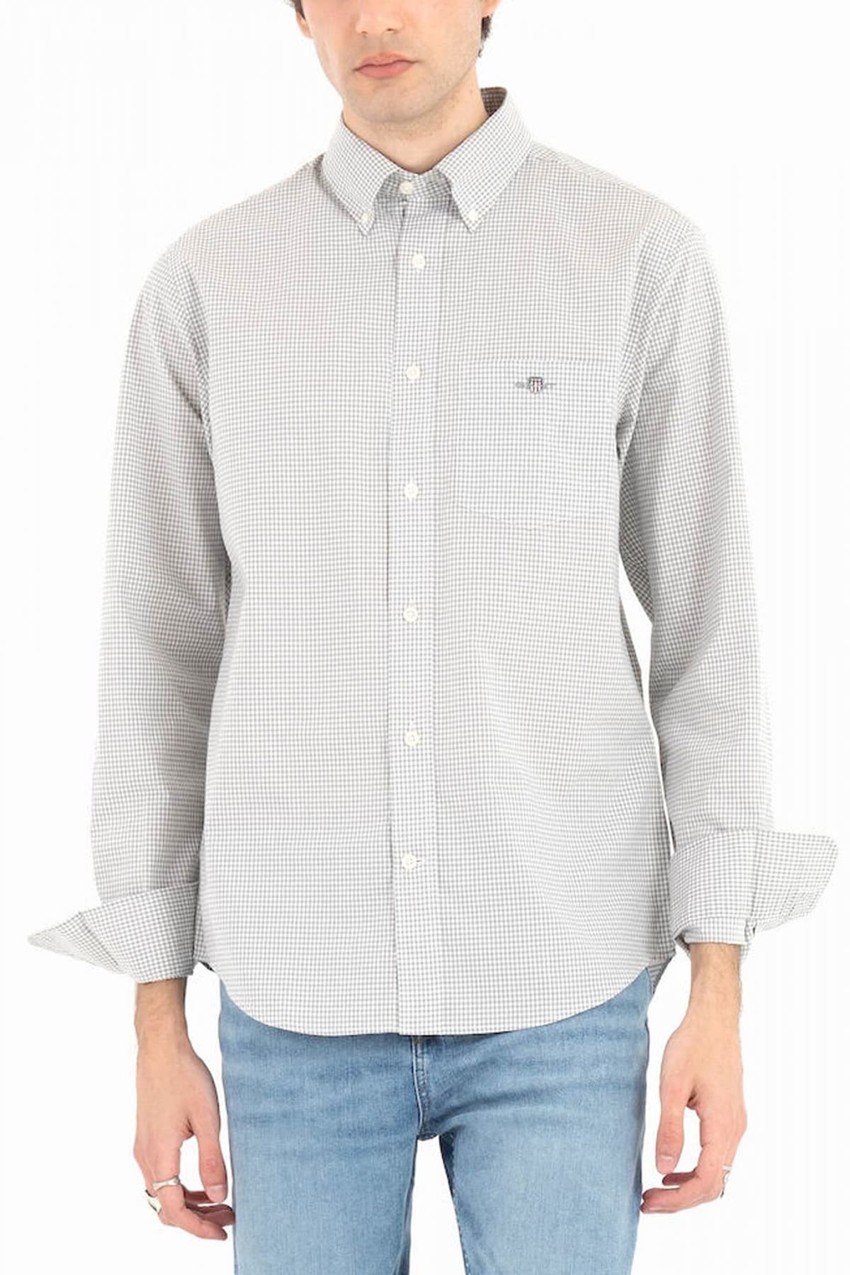 Men's Shirts Gant Gray