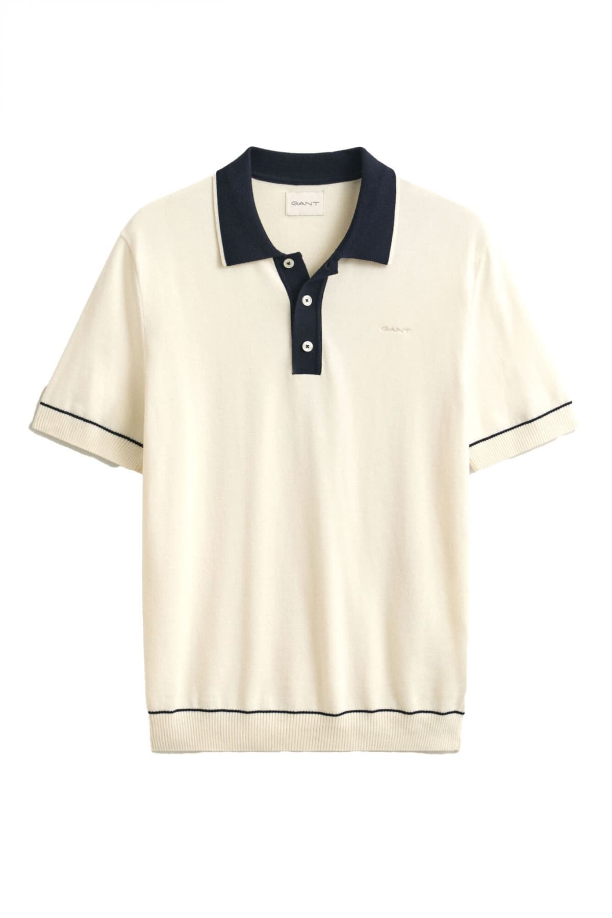GANT ΠΟΥΛΟΒΕΡ POLO COTTON MODAL ΚΡΕΜ