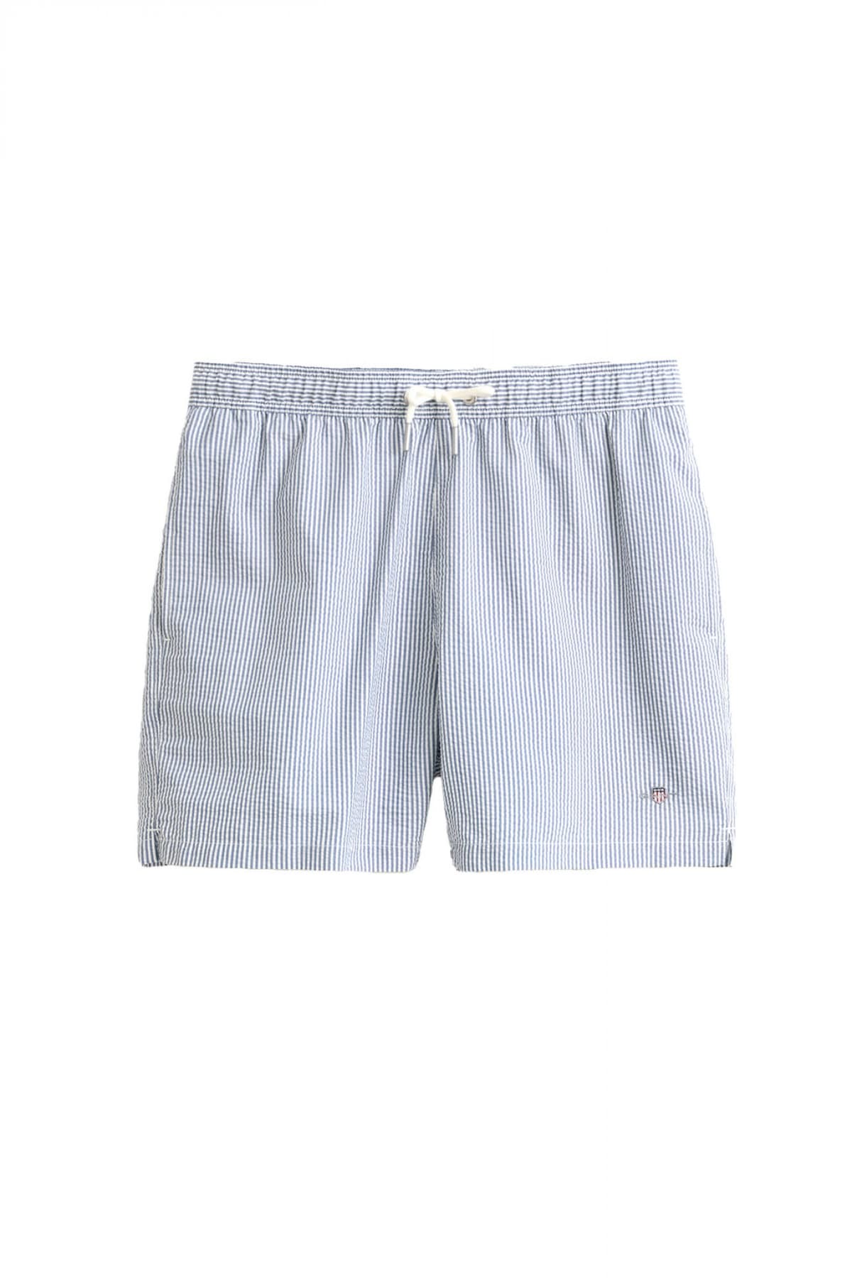 GANT ΜΑΓΙΩ ΡΙΓΕ STRIPED SEERSUCKER SWIM SHORTS ΜΠΛΕ-ΛΕΥΚΟ