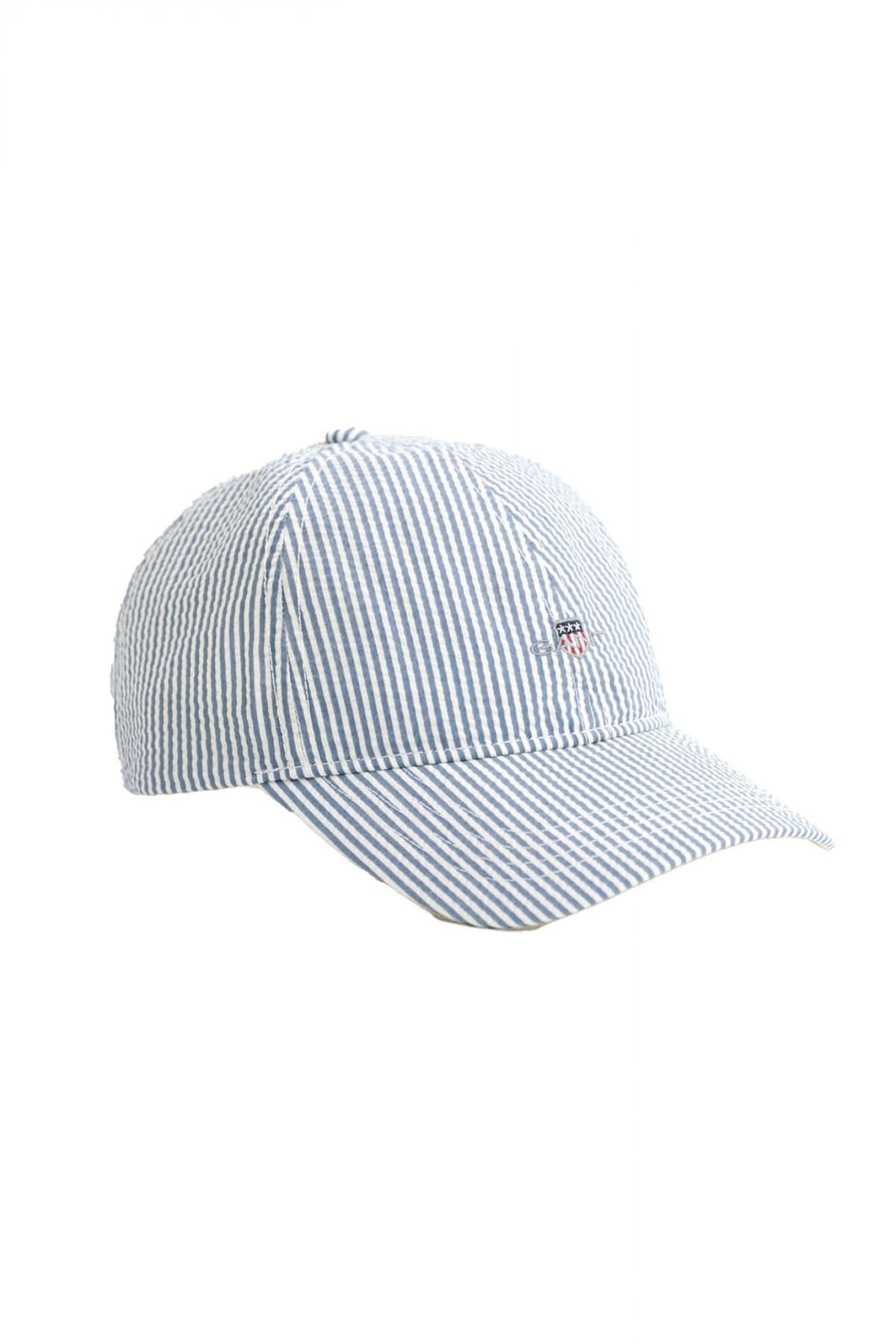 GANT ΚΑΠΕΛΟ ΡΙΓΕ SEERSUCKER CAP ΜΠΛΕ-ΛΕΥΚΟ