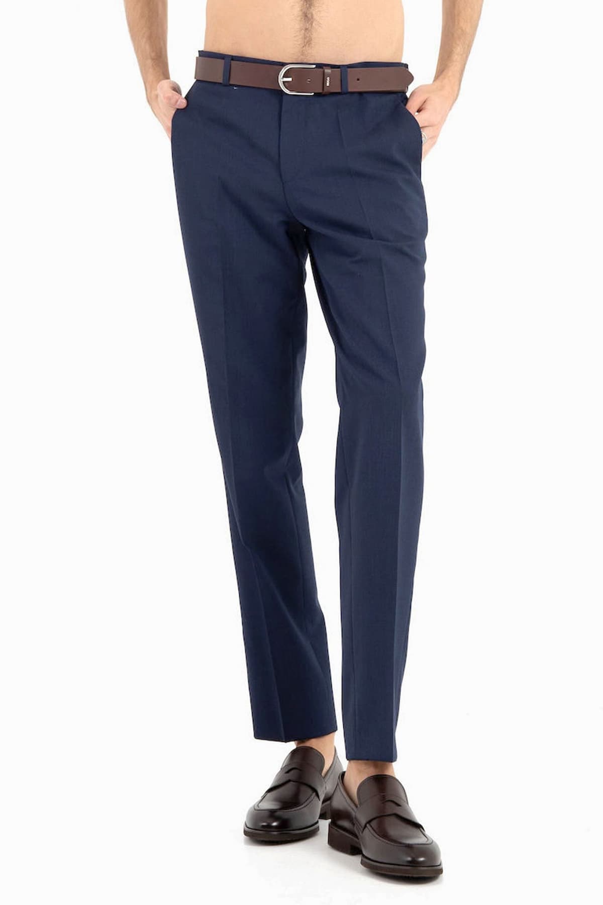 HUGO ΠΑΝΤΕΛΟΝΙ ΚΟΥΣΤΟΥΜΙΟΥ ΜΙΚΡΟΣΧΕΔΙΟ EXTRA SLIM FIT HESTER253X ΜΠΛΕ