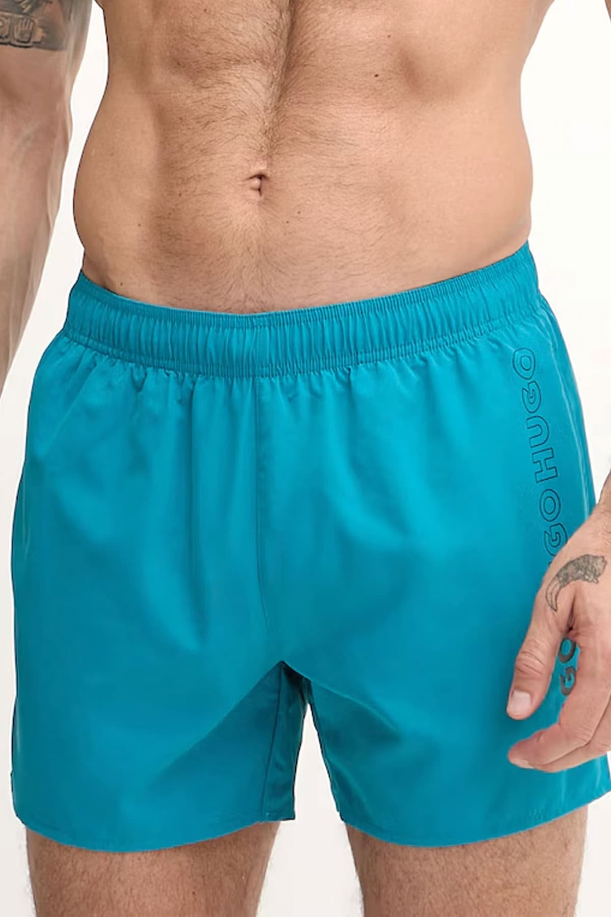 HUGO ΜΑΓΙΩ TIKI LOGO ΜΑΥΡΟ ΠΕΤΡΟΛ