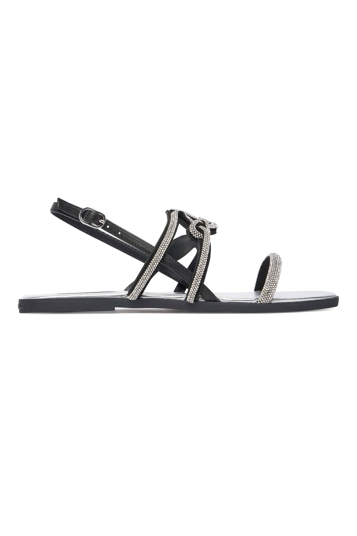 KARL LAGERFELD ΠΑΠΟΥΤΣΙΑ ΣΑΝΔΑΛΙΑ OLYMPIA ΙΙ ΣΤΡΑΣ LOGO AΣΗΜΙ