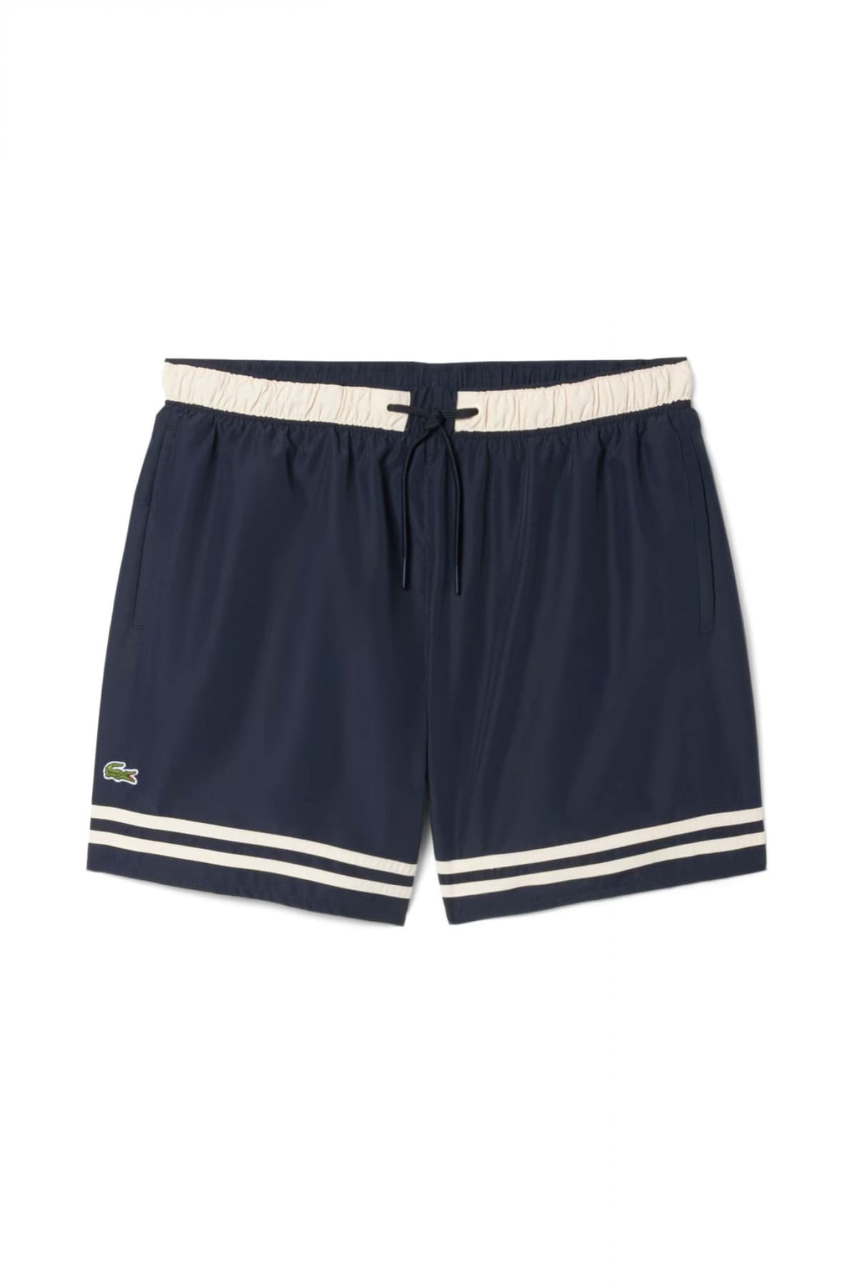 LACOSTE ΜΑΓΙΩ QUICK DRY LOGO ΜΑΥΡΟ-ΜΠΕΖ