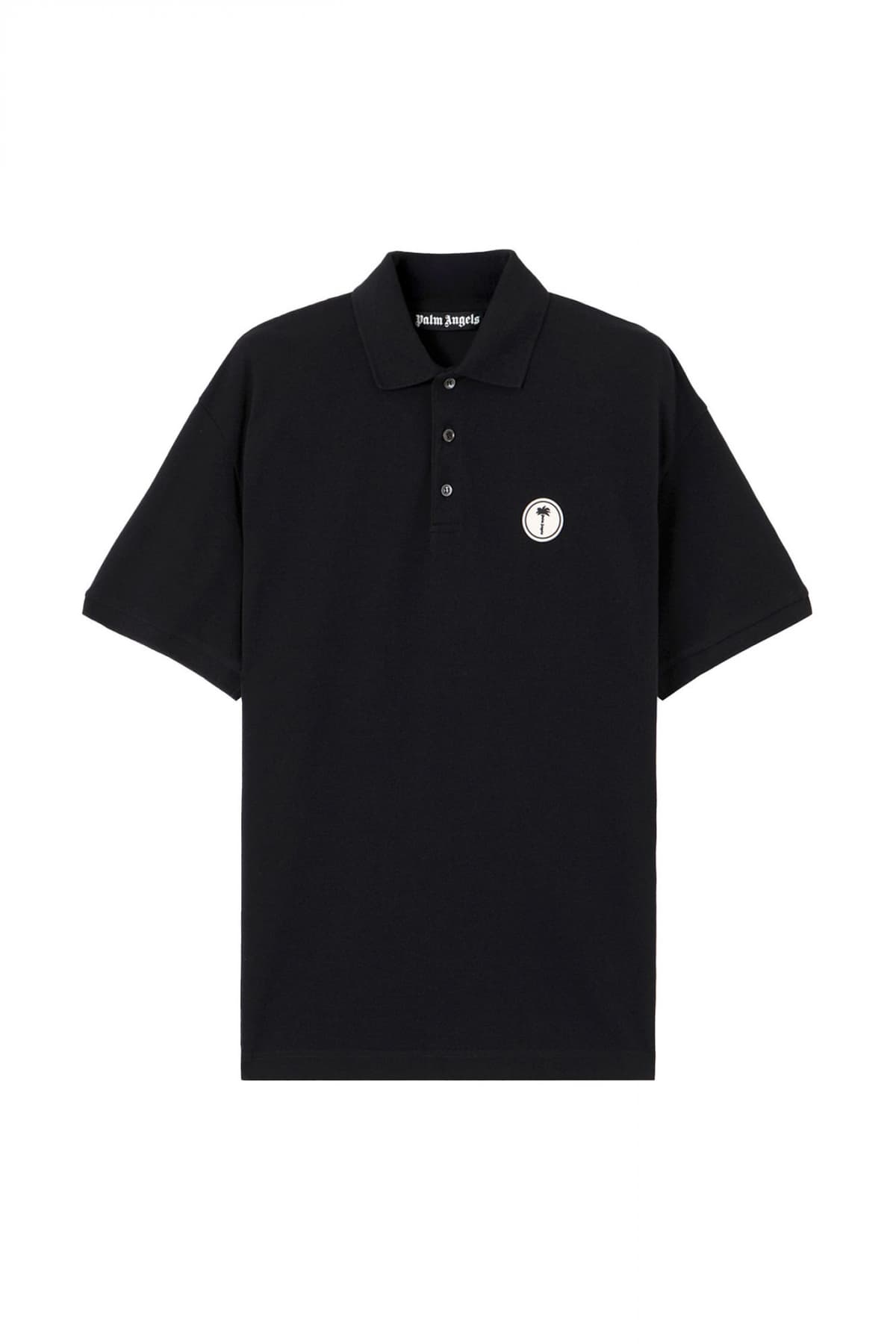 PALM ANGELS POLO M TREE LOGO ΜΑΥΡΟ