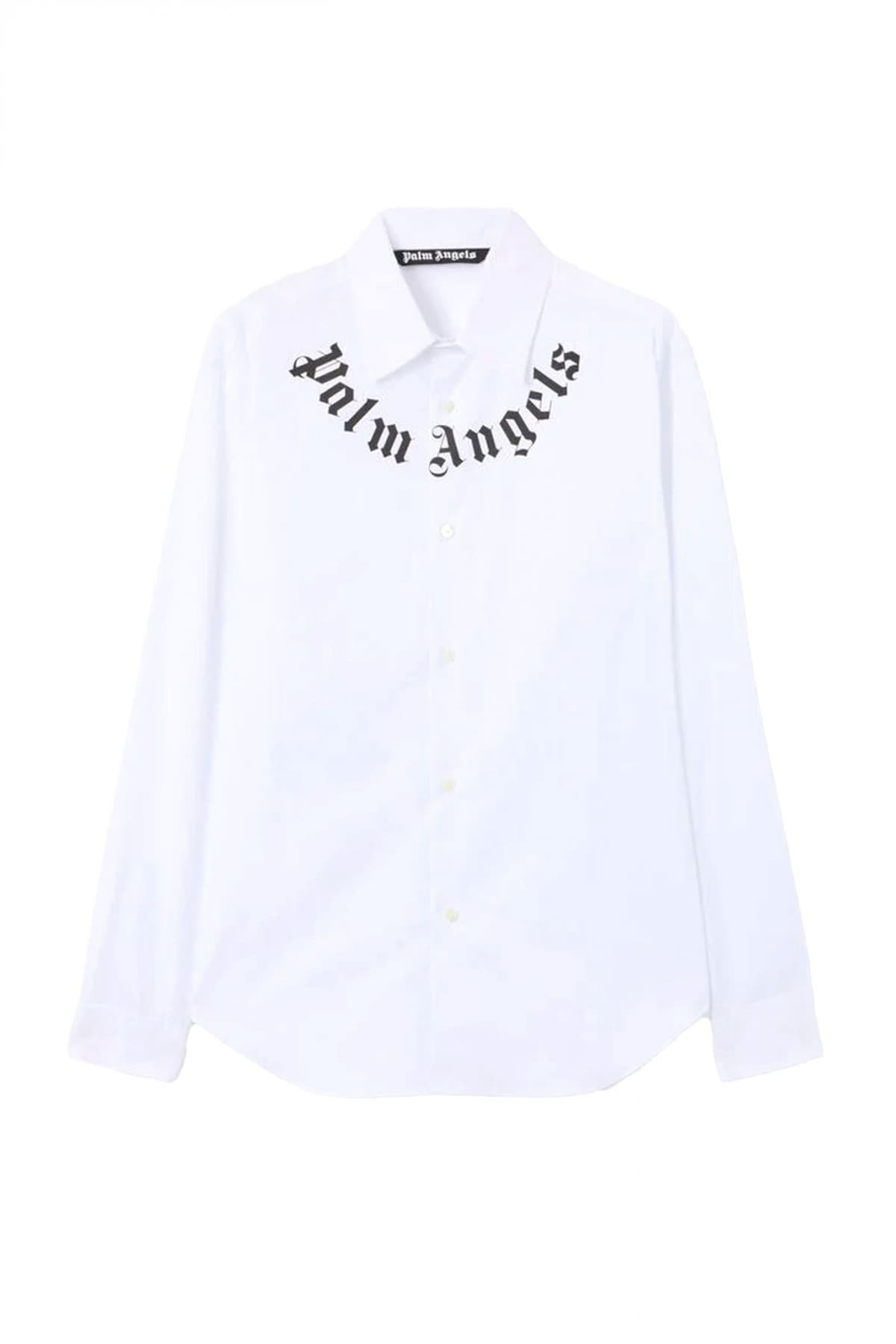 PALM ANGELS ΠΟΥΚΑΜΙΣΟ M NECK LOGO ΛΕΥΚΟ-ΜΑΥΡΟ