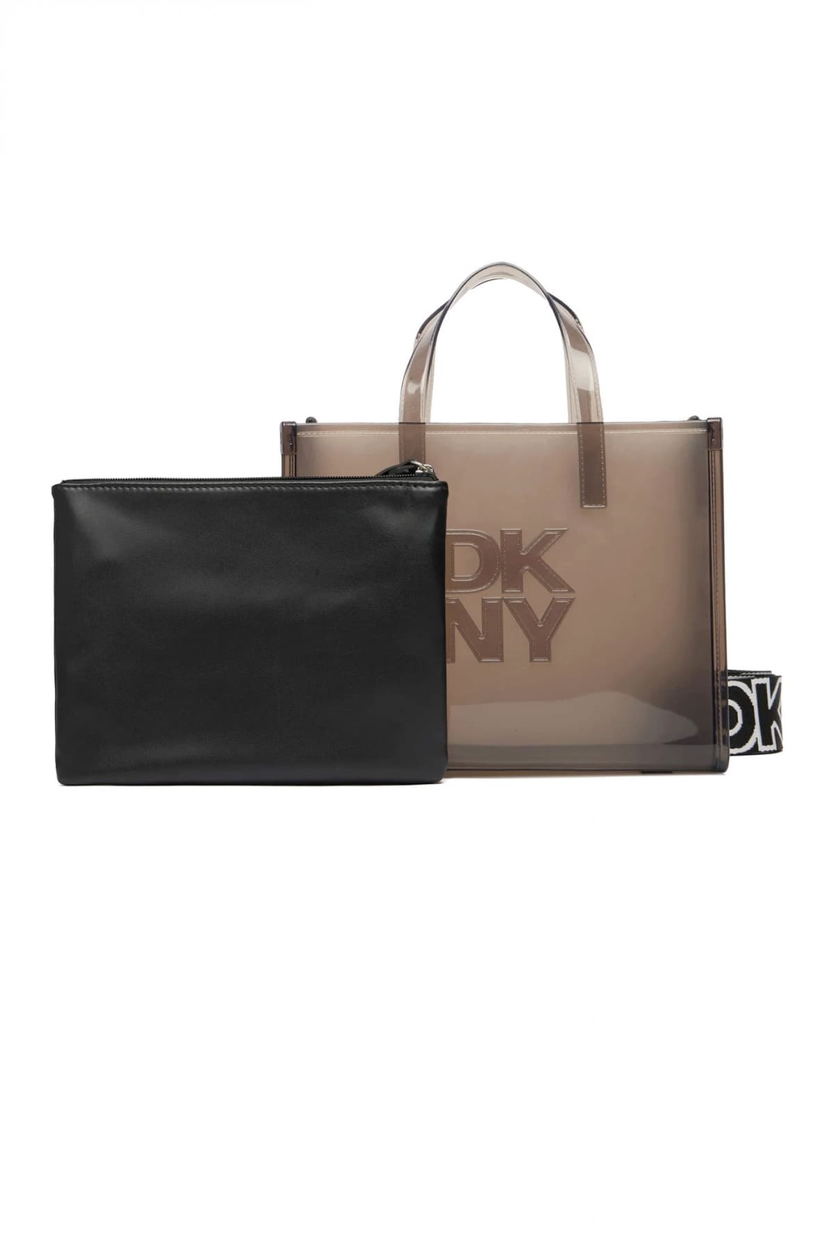 DKNY ΤΣΑΝΤΑ ΧΕΙΡΟΣ/CROSSBODY HADLEE SM TOTE LOGO ΜΑΥΡΟ