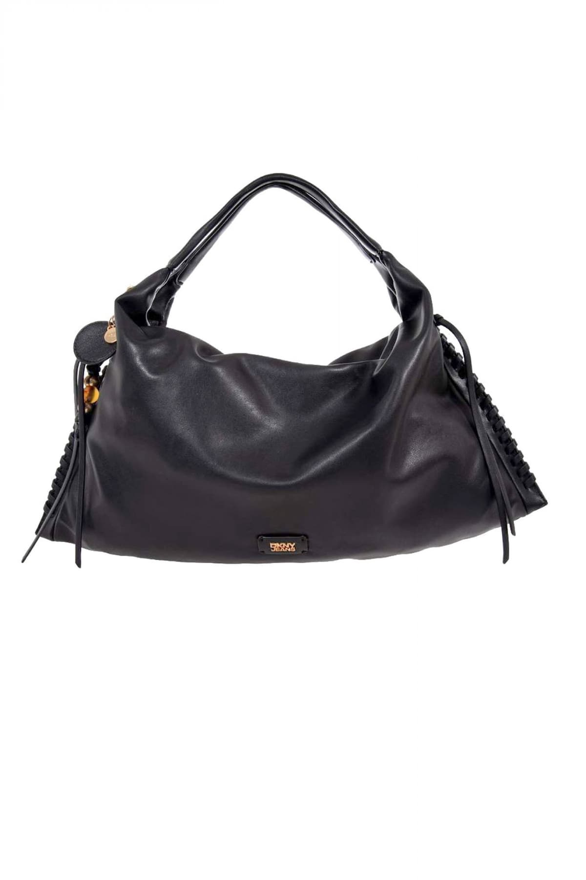 DKNY ΤΣΑΝΤΑ ΧΕΙΡΟΣ ROCCO LG HOBO LOGO ΜΑΥΡΟ-ΧΡΥΣΟ