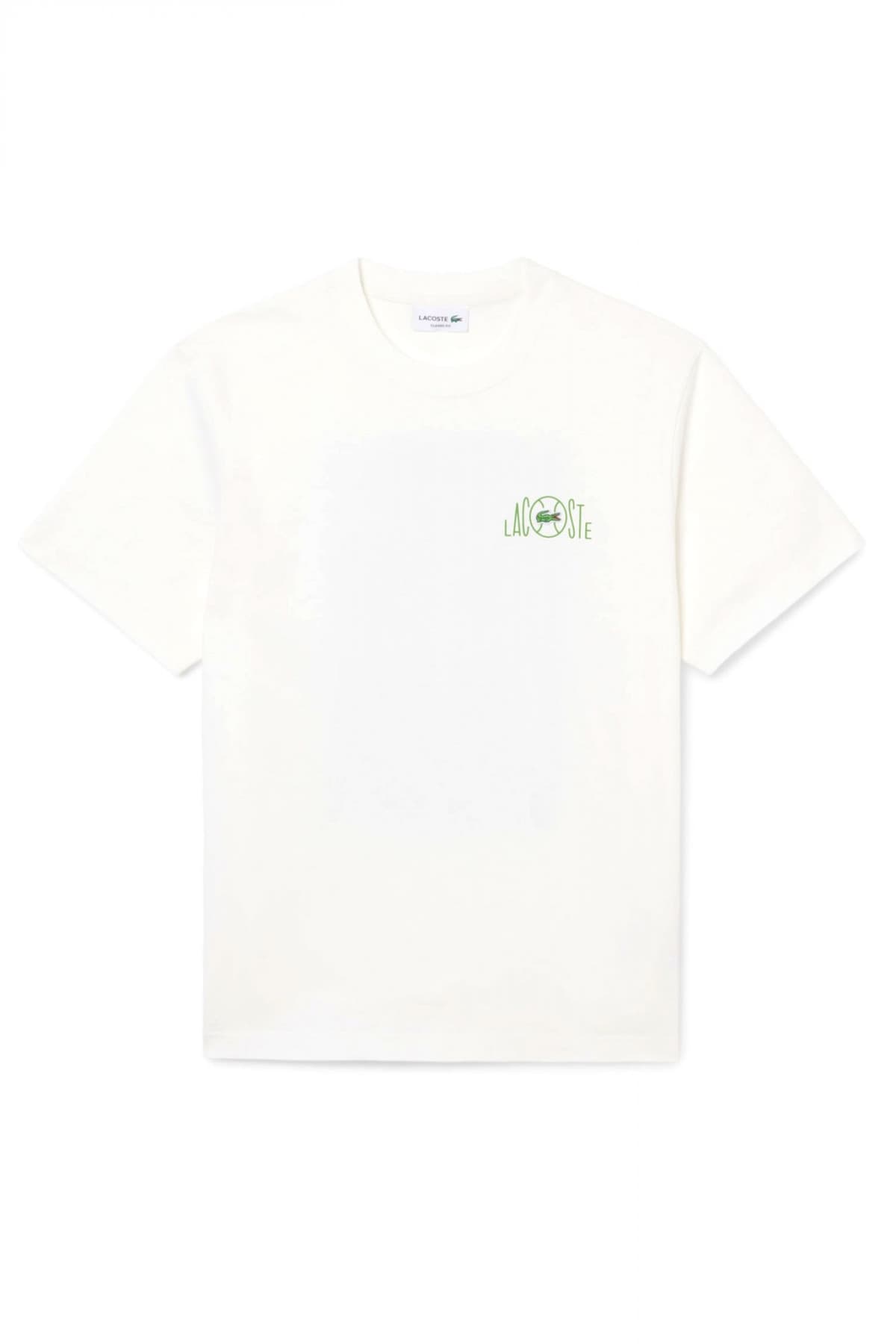 LACOSTE T-SHIRT CREW NECK CLASSIC FIT LOGO ΛΕΥΚΟ