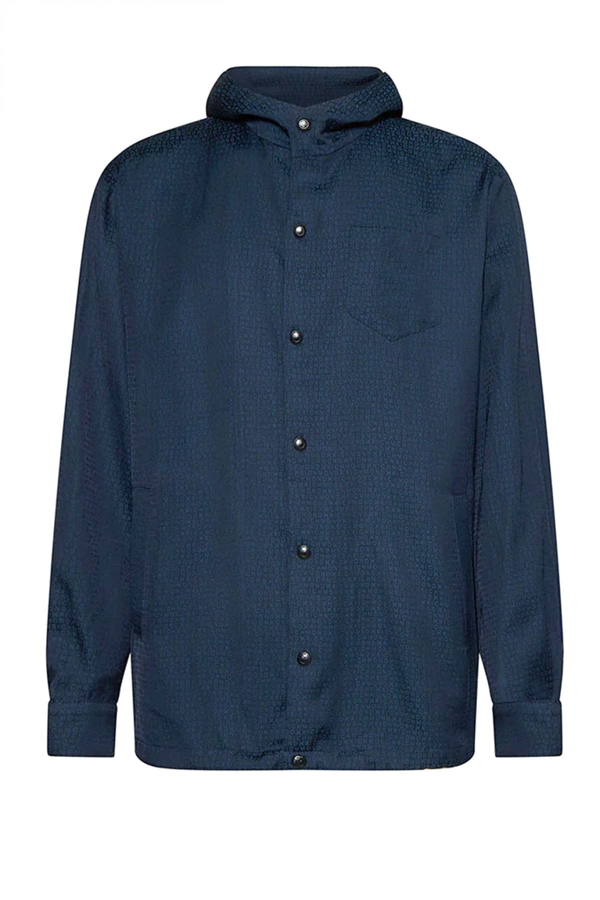 RICHMOND X JACKET HOODIE QUORIX ΛΑΣΤΙΧΟ ΚΑΤΩ ALL OVER LOGO ΜΠΛΕ