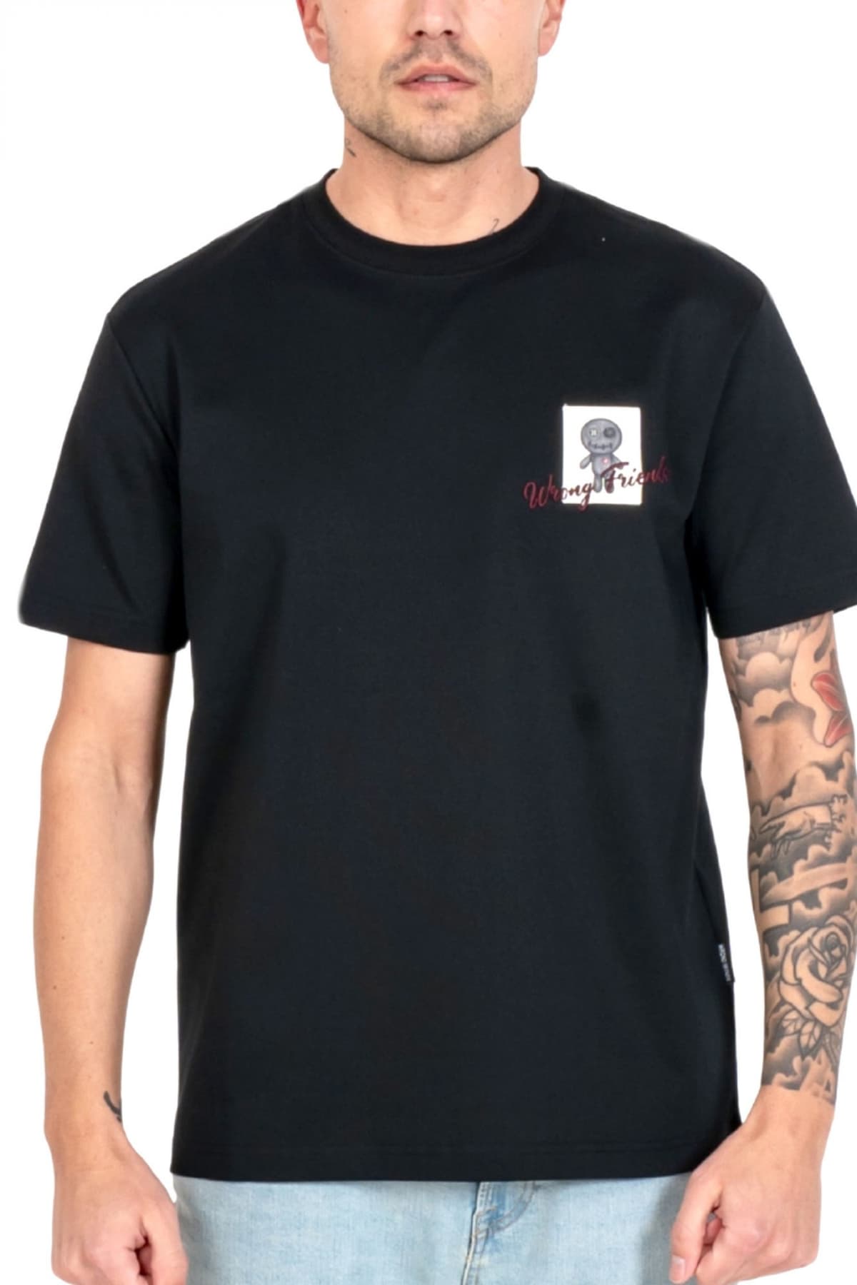 WRONG FRIENDS T-SHIRT BALTIMORE LOGO ΜΑΥΡΟ