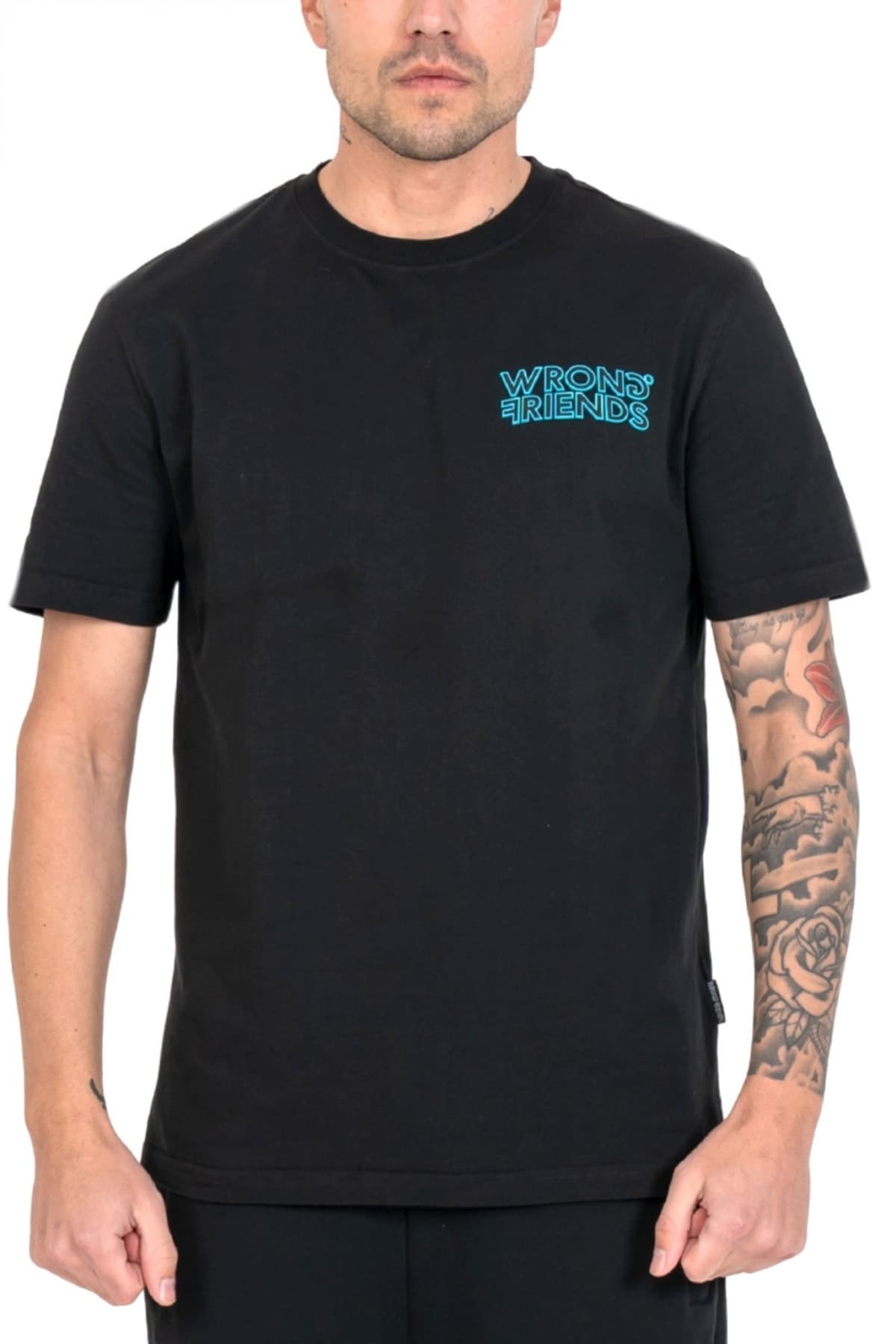 WRONG FRIENDS T-SHIRT IDOHA LOGO ΜΑΥΡΟ