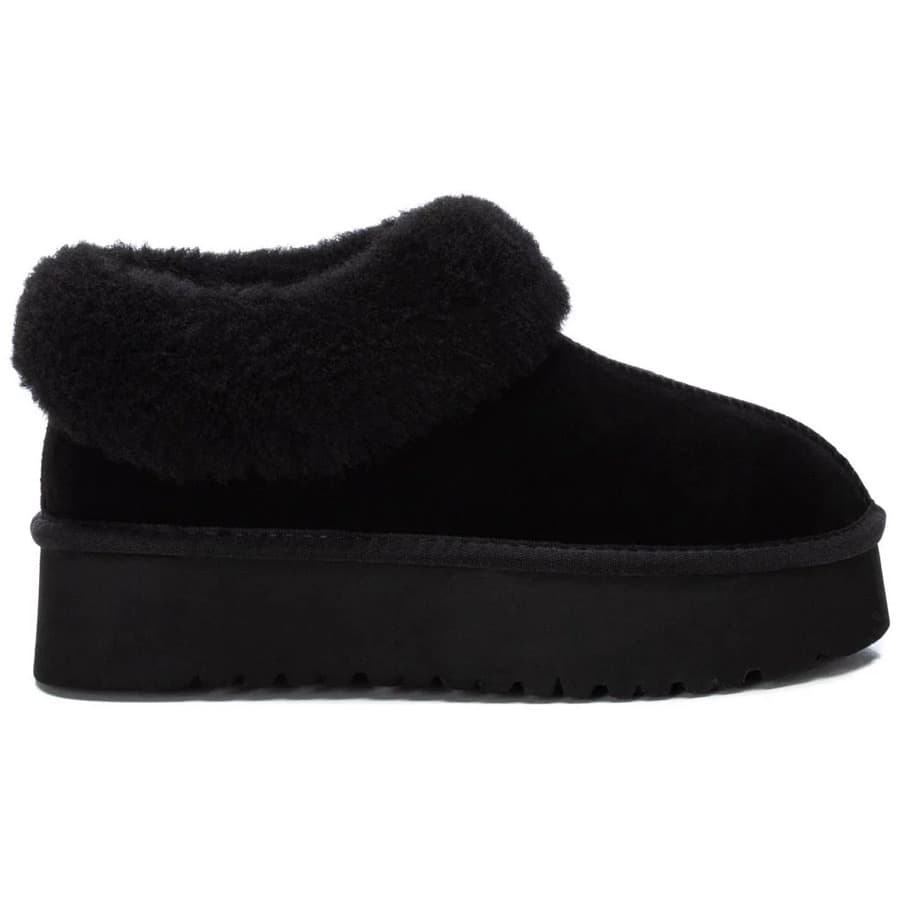 Carmela μαύρο δερμάτινο clog 162002