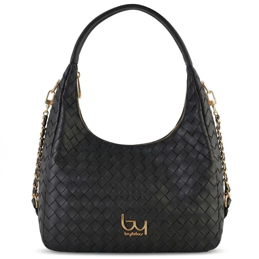 BYBYBLOS μαύρη τσάντα ώμου DESIRE 95B07