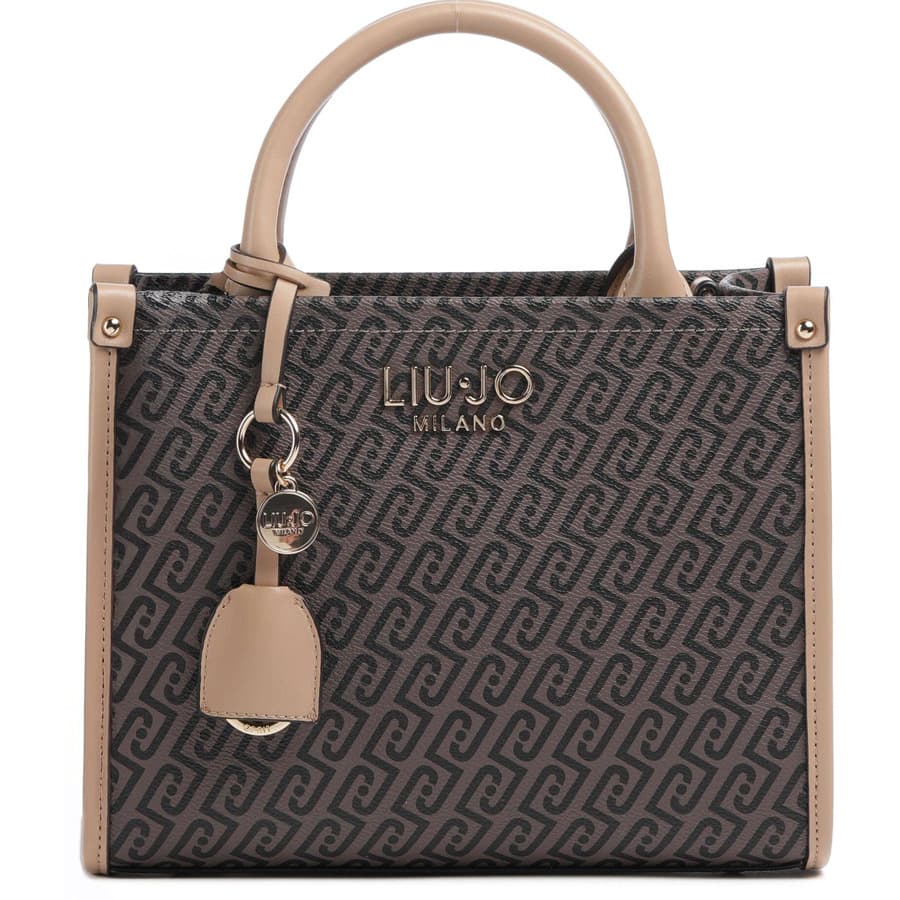 LIU JO καφέ logo τσάντα AA6192