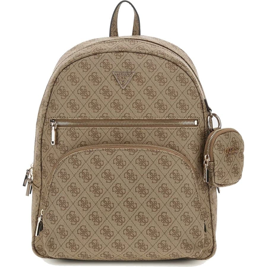 Guess μπεζ latte backpack POWER PLAY maxi