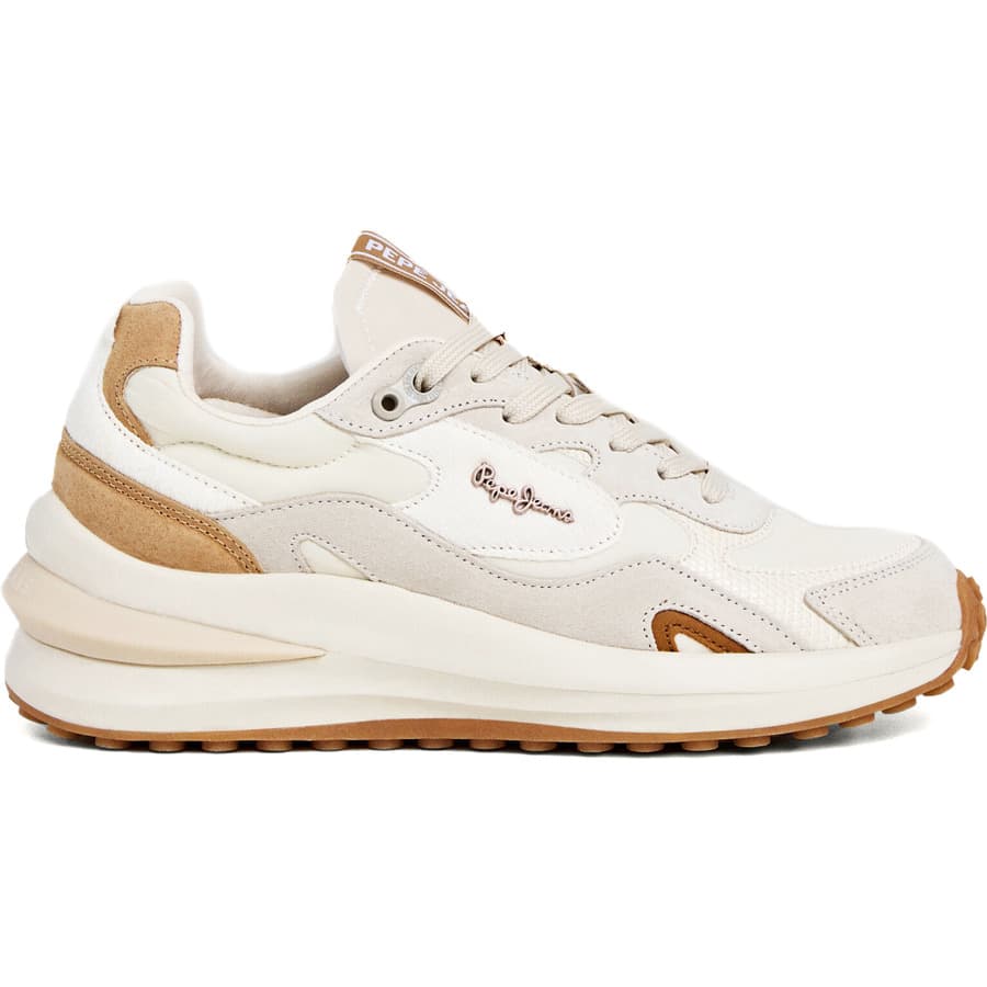 Pepe Jeans εκρού δερμάτινο sneaker WINSLOW PLS600035