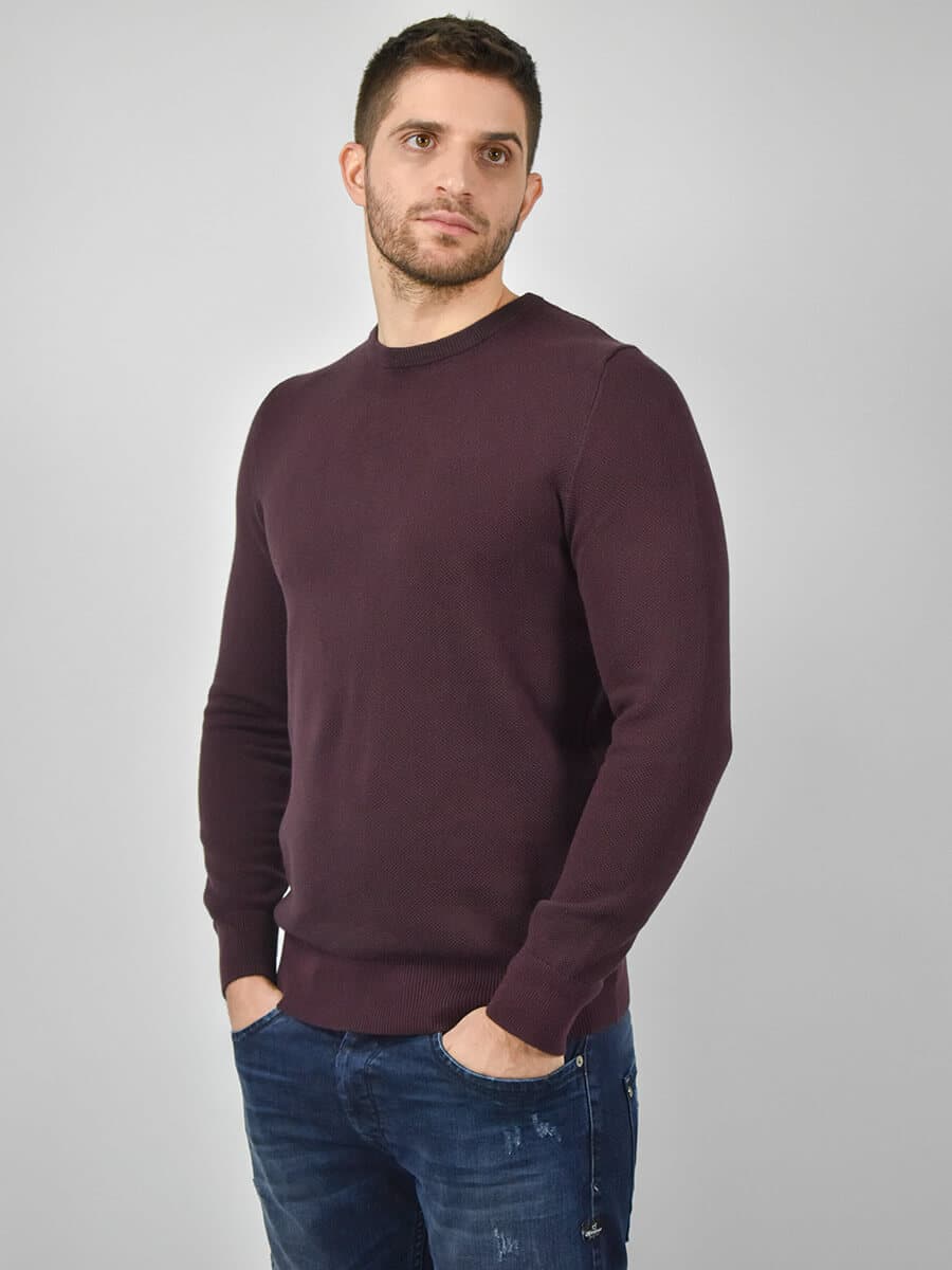 Battery Πουλόβερ Με Σχέδιο Στην Ύφανση