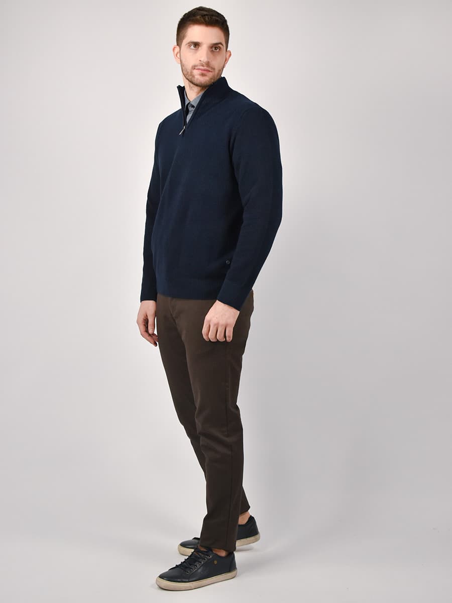 Battery Πουλόβερ Με Μισό Φερμουάρ - Σκούρο‌‌ μπλε - 0610043212