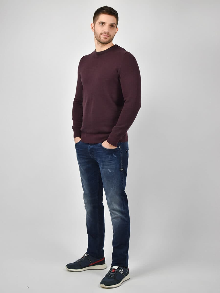 Battery Πουλόβερ Με Σχέδιο Στην Ύφανση