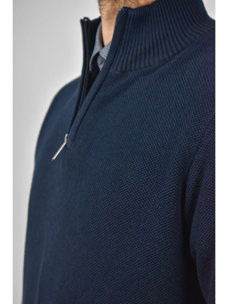Battery Πουλόβερ Με Μισό Φερμουάρ - Σκούρο‌‌ μπλε - 0610043212