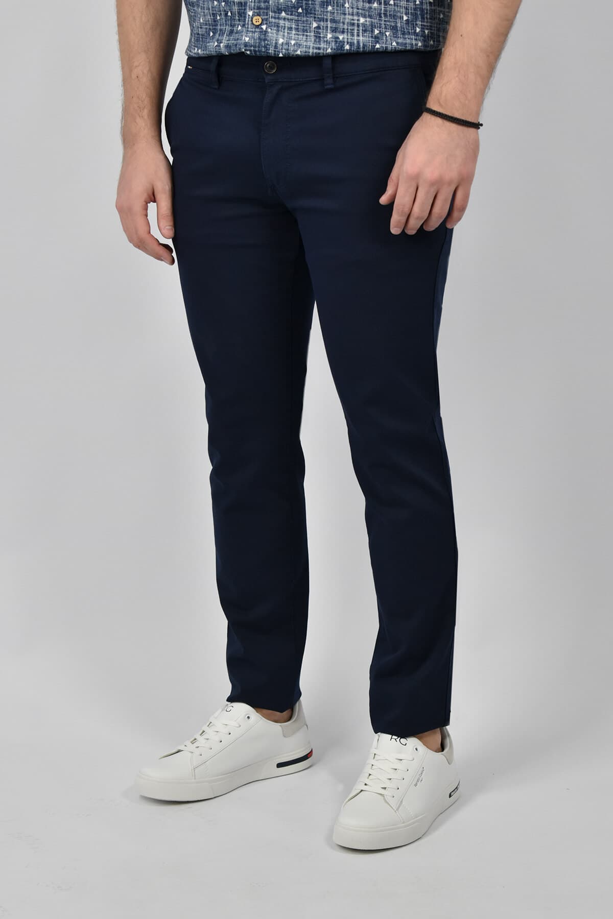 LCDN Παντελόνι Chinos Ανάγλυφο Σχέδιο - Σκούρο‌‌ μπλε - Young willian boes 53