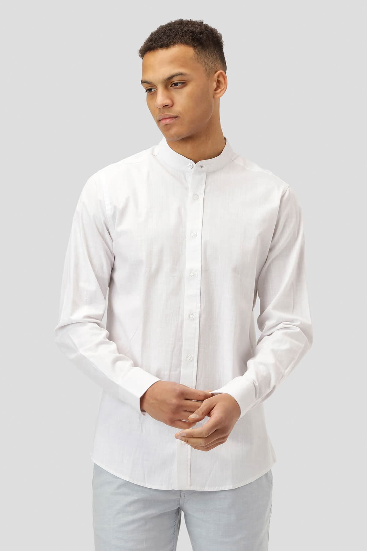 Marcus Πουκάμισο Woody Stand Solid LS