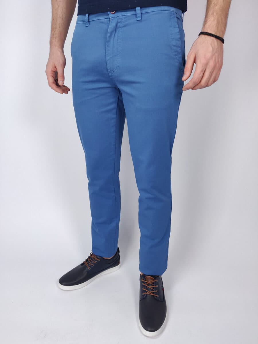 LCDN Παντελόνι Chinos - Γαλάζιο - YOUNG BERIN BOES 36