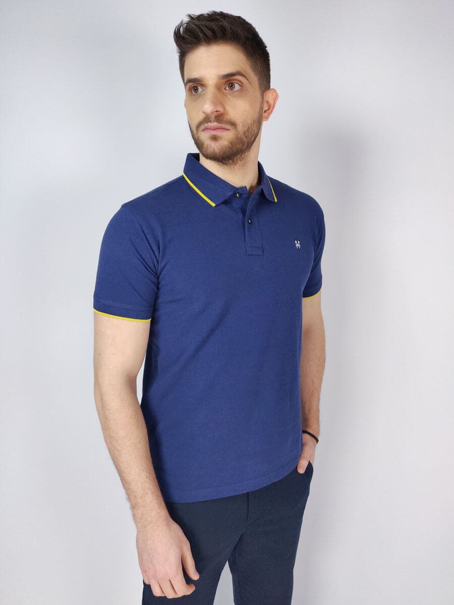 Men's Polo Shirts Leonardo Uomo Blue