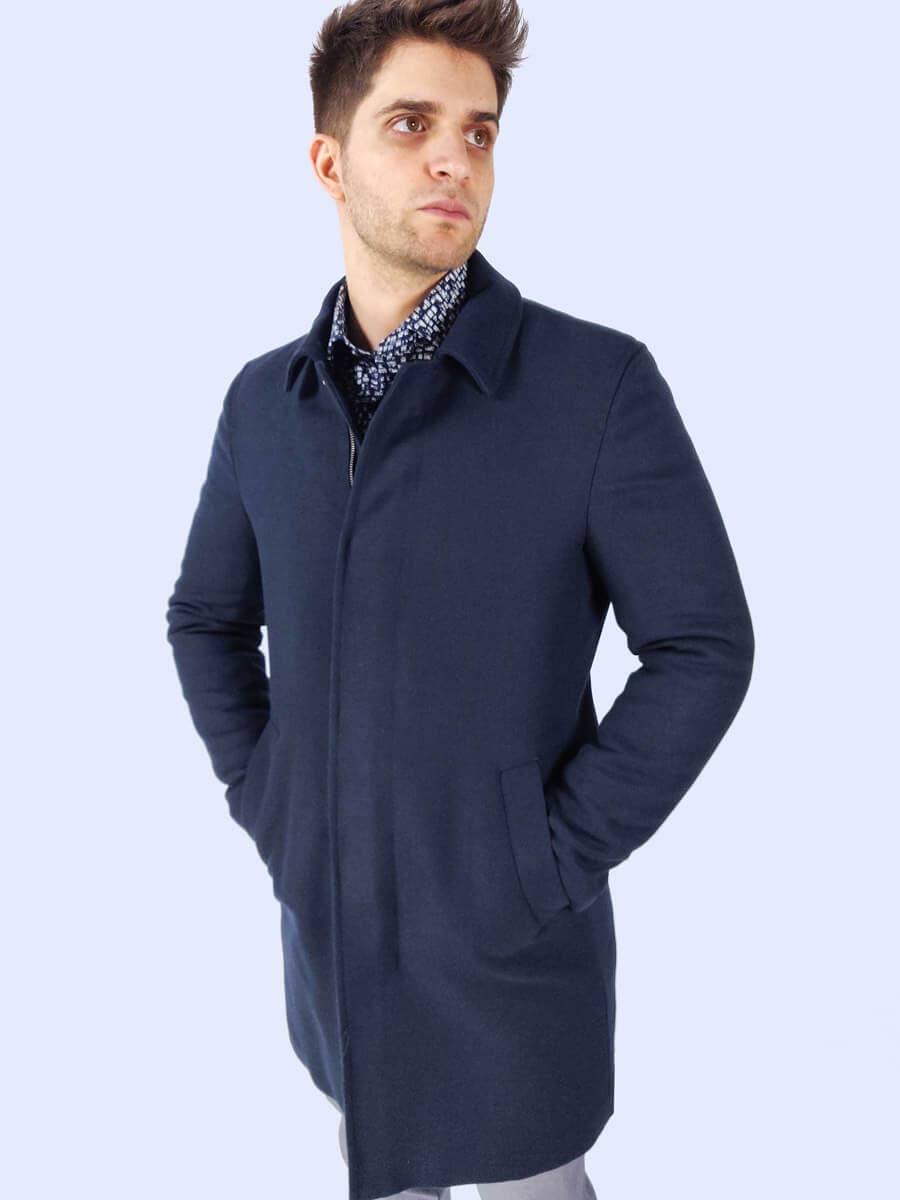 Leonardo Uomo Παλτό Μαύρο Slim Fit