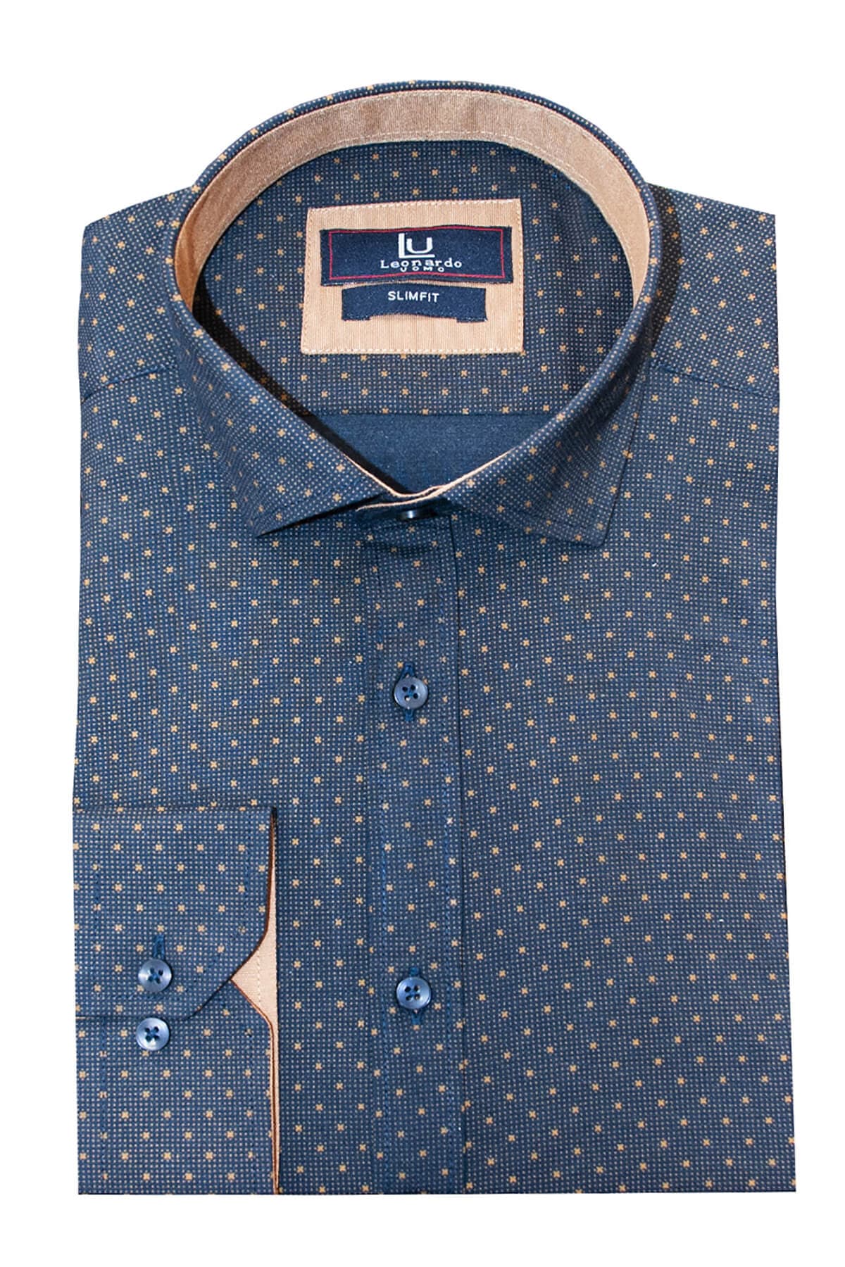 Men's Shirts Leonardo Uomo Blue