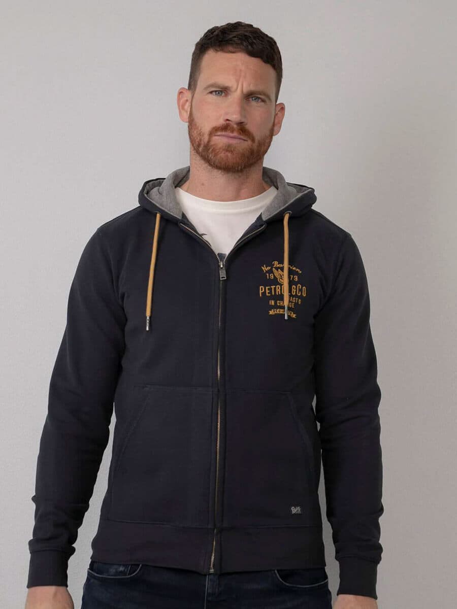 Petrol Industries Ζακέτα Με Κουκούλα - Σκούρο‌‌ μπλε